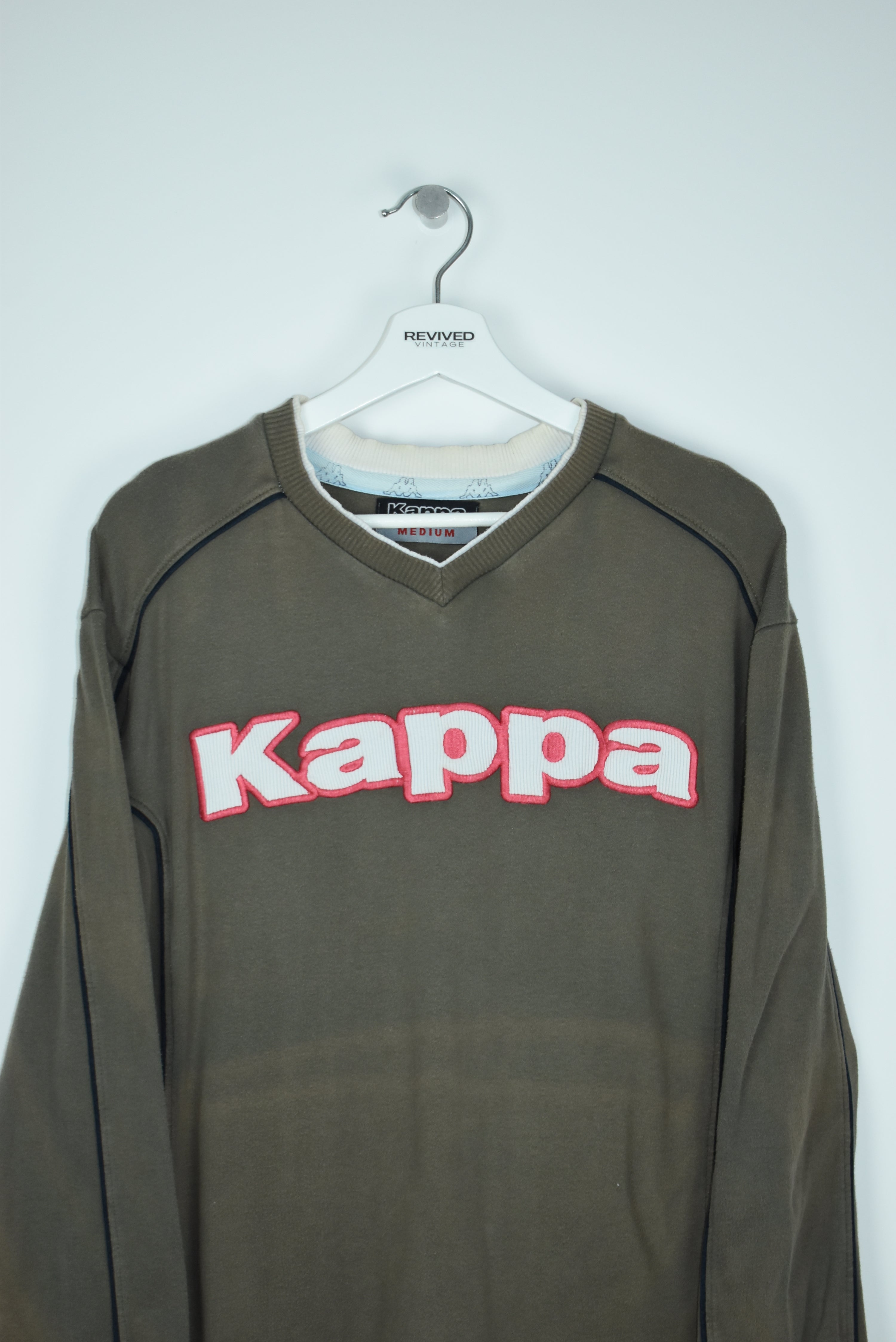 Vintage Kappa Embroidery Spellout Sweatshirt Medium