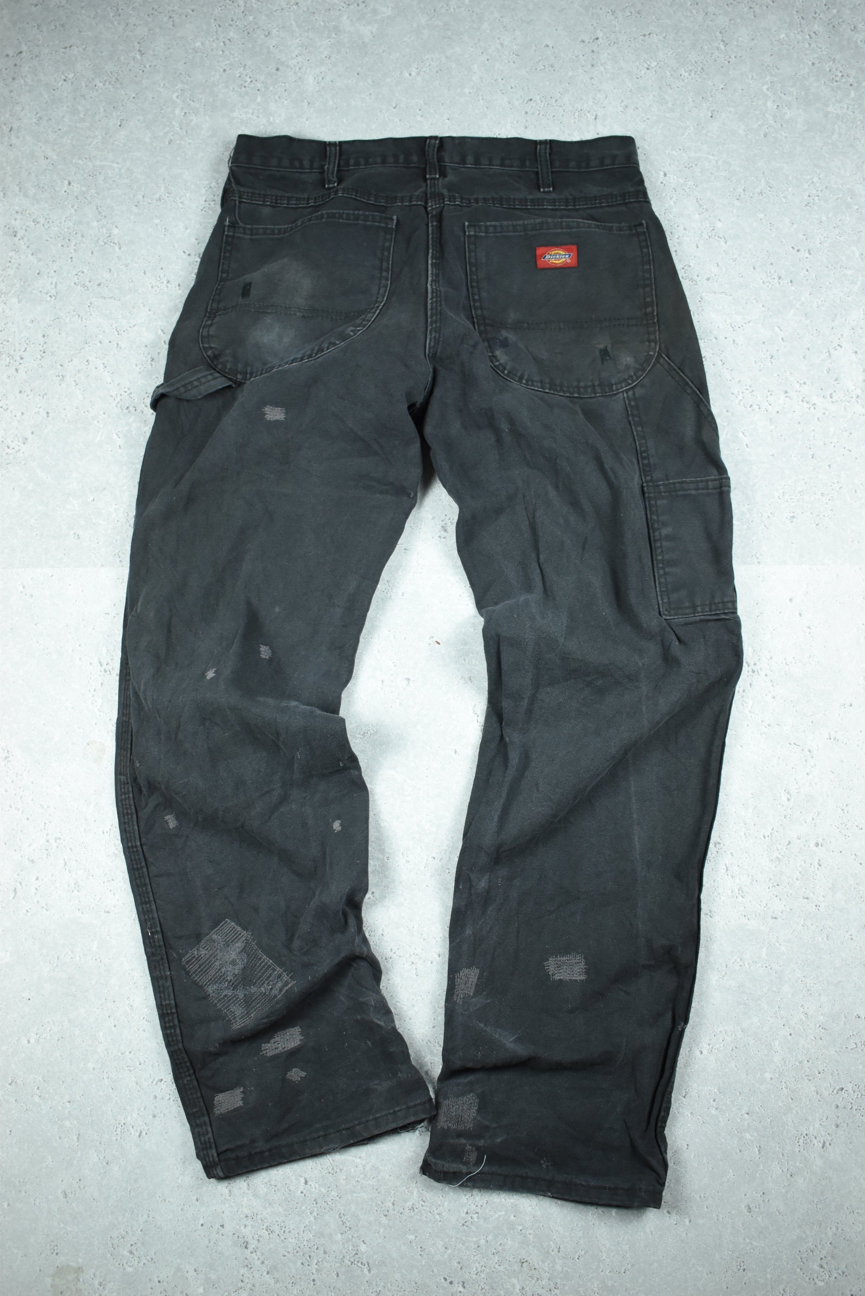 Vintage Dickies Relaxed Fit Workwear Cargos Black 30x32