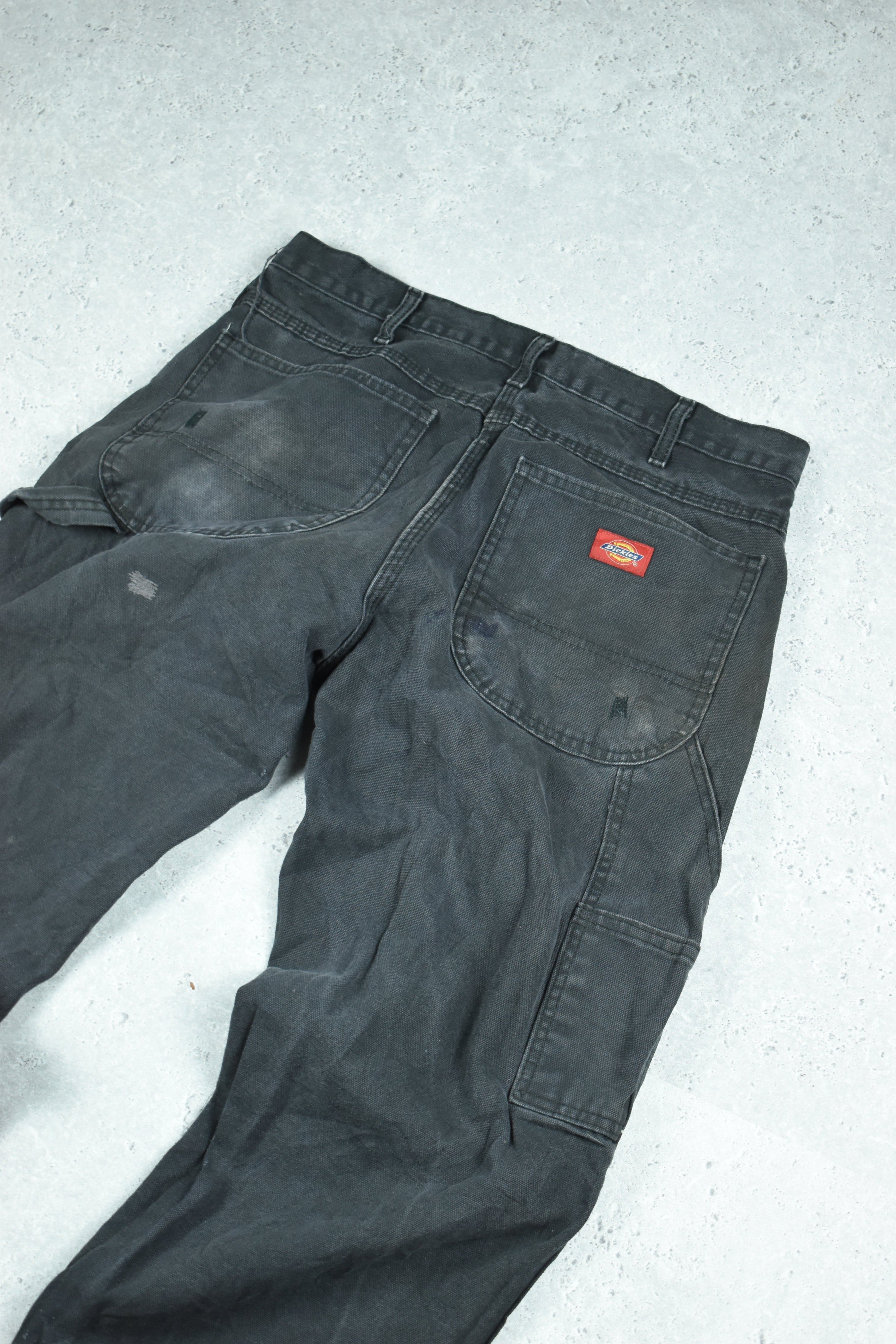 Vintage Dickies Relaxed Fit Workwear Cargos Black 30x32