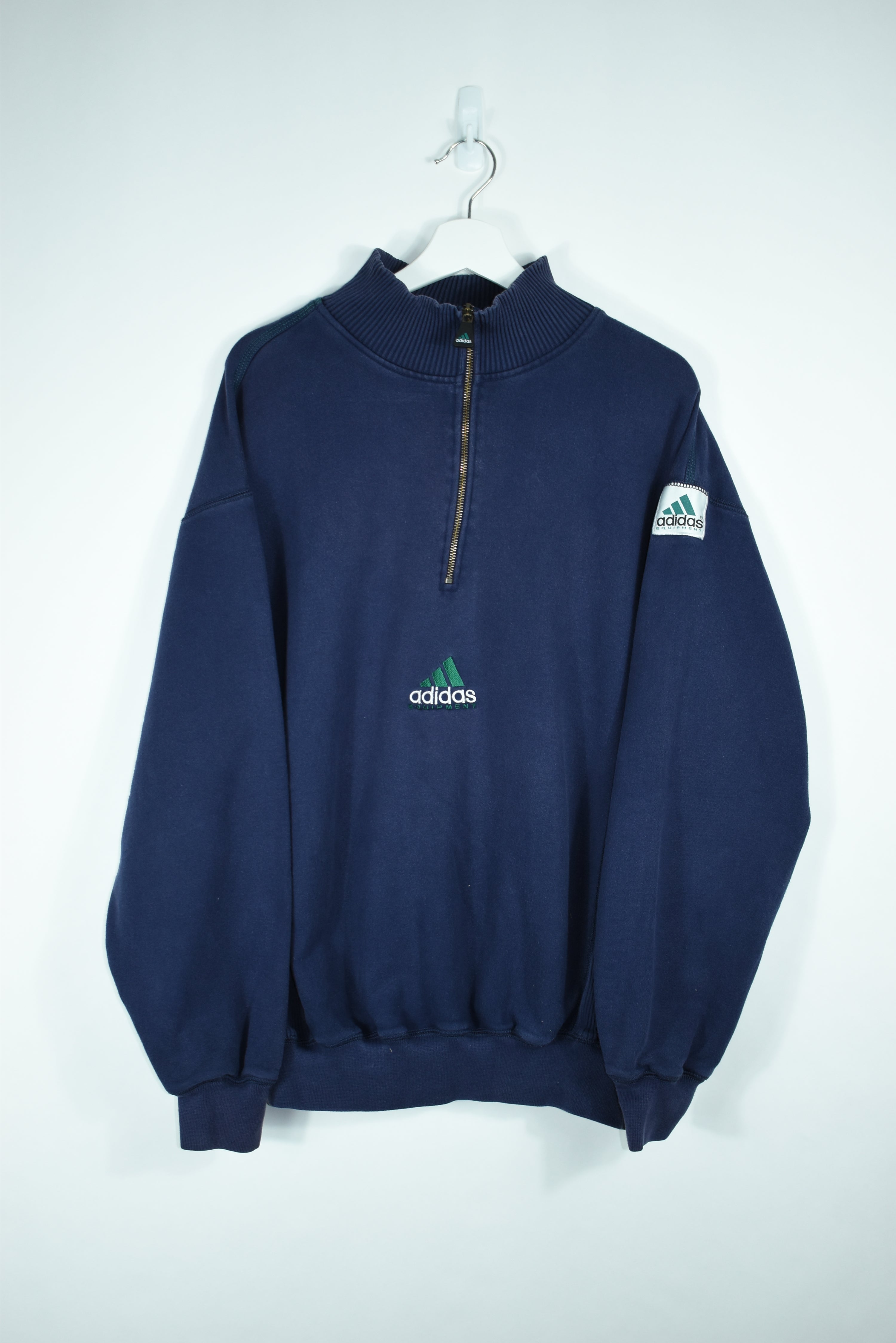 Vintage RARE Adidas Equipment Embroidery 1/4 Zip LARGE /XL