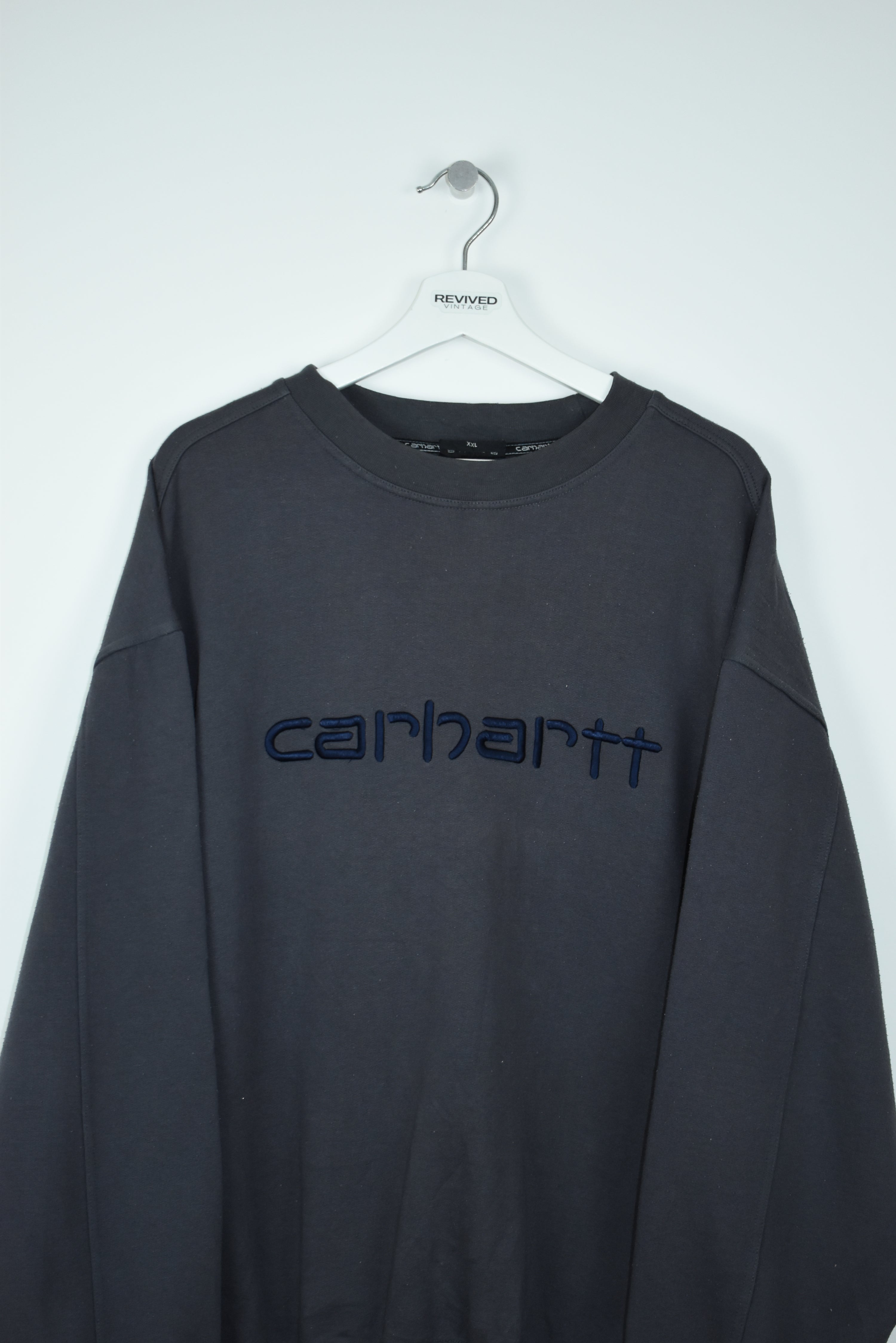 Vintage Carhartt Embroidery Logo Sweatshirt XXL