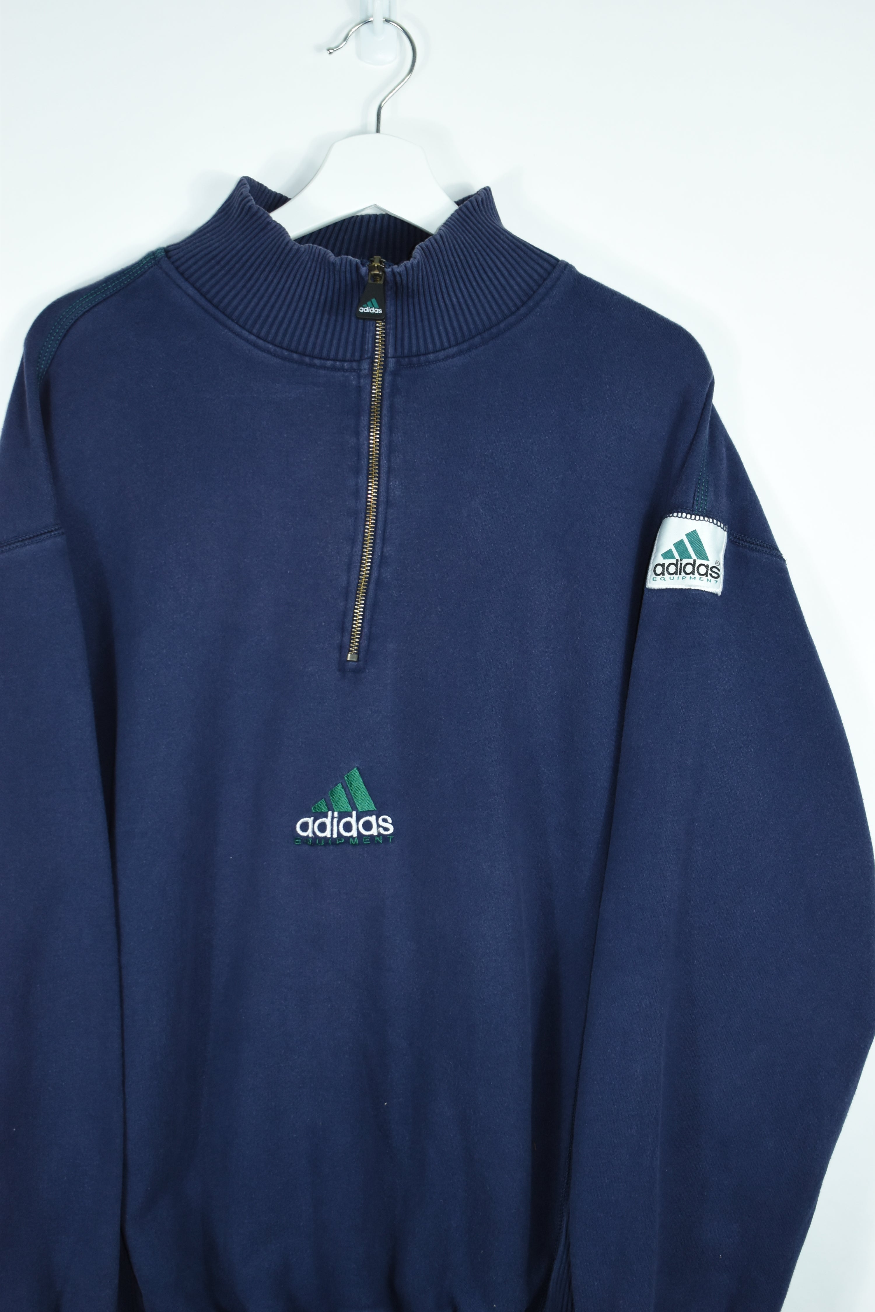 Vintage RARE Adidas Equipment Embroidery 1/4 Zip LARGE /XL