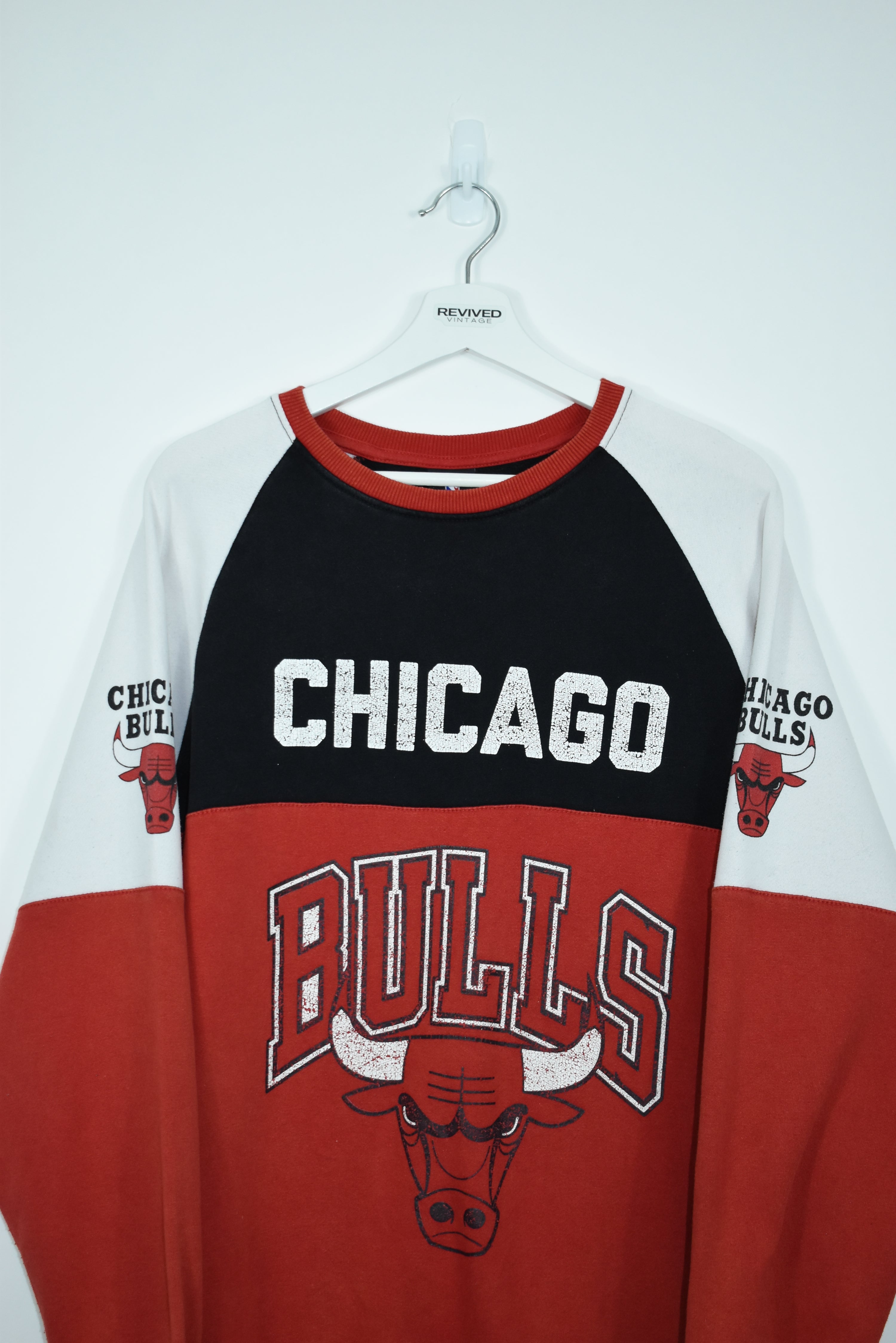 Vintage Chicago Bulls Print Sweatshirt Large