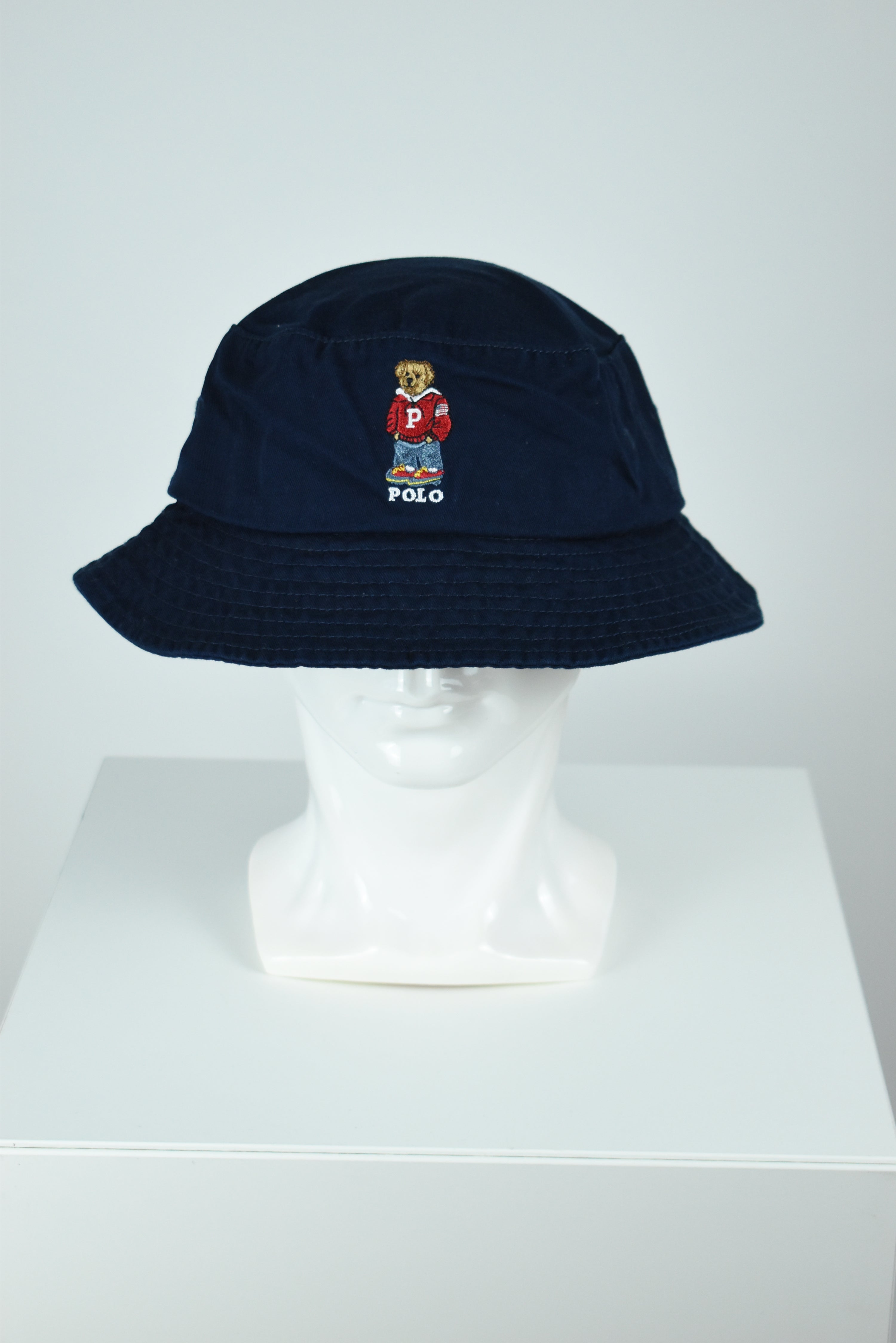 New Ralph Lauren Polo Bear Bucket Hat Navy OS
