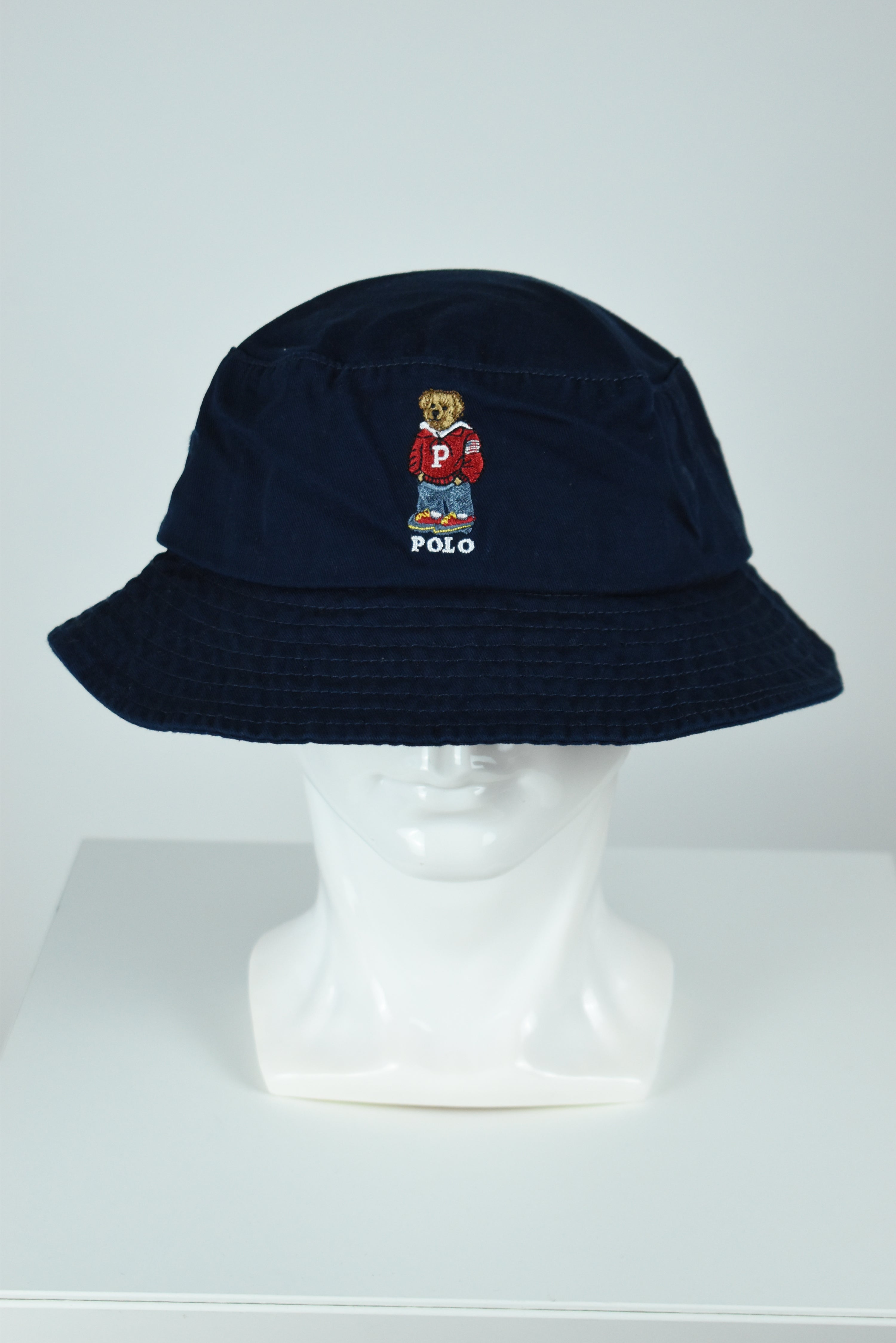 New Ralph Lauren Polo Bear Bucket Hat Navy OS