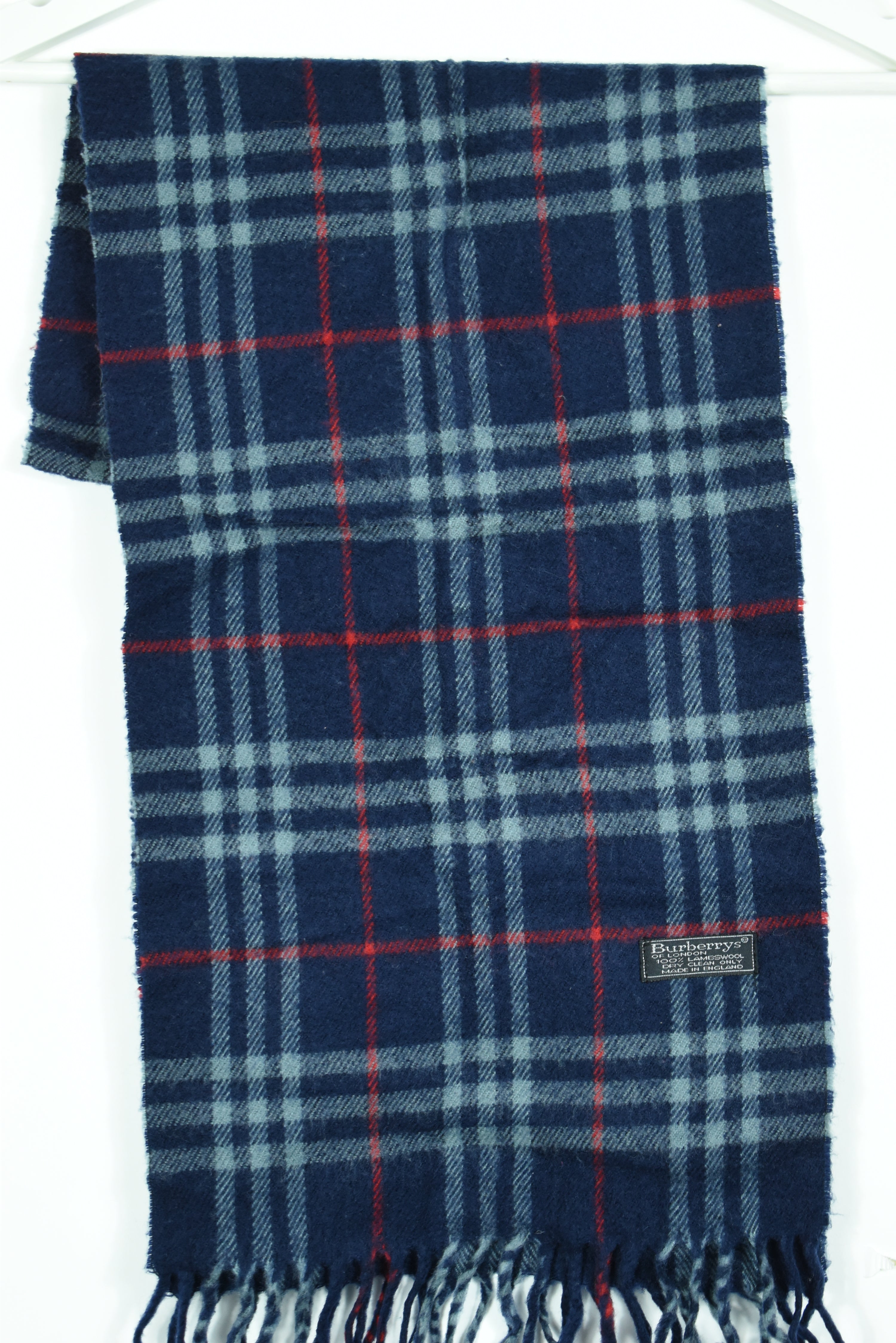 Vintage Burberry Scarf Novacheck Blue OS