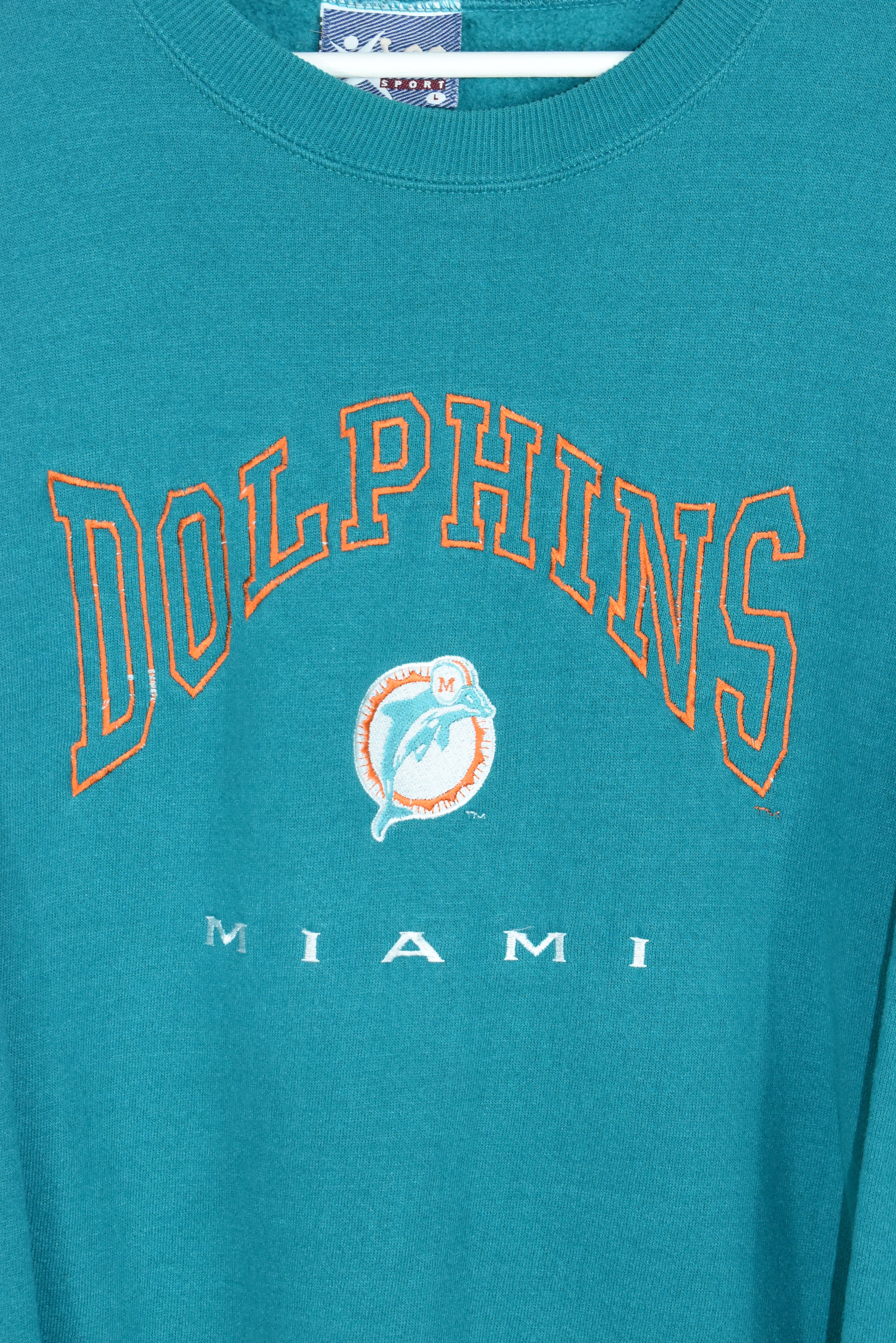 Vintage Lee Sport Miami Dolphins Embroidery Sweatshirt Large (Baggy)
