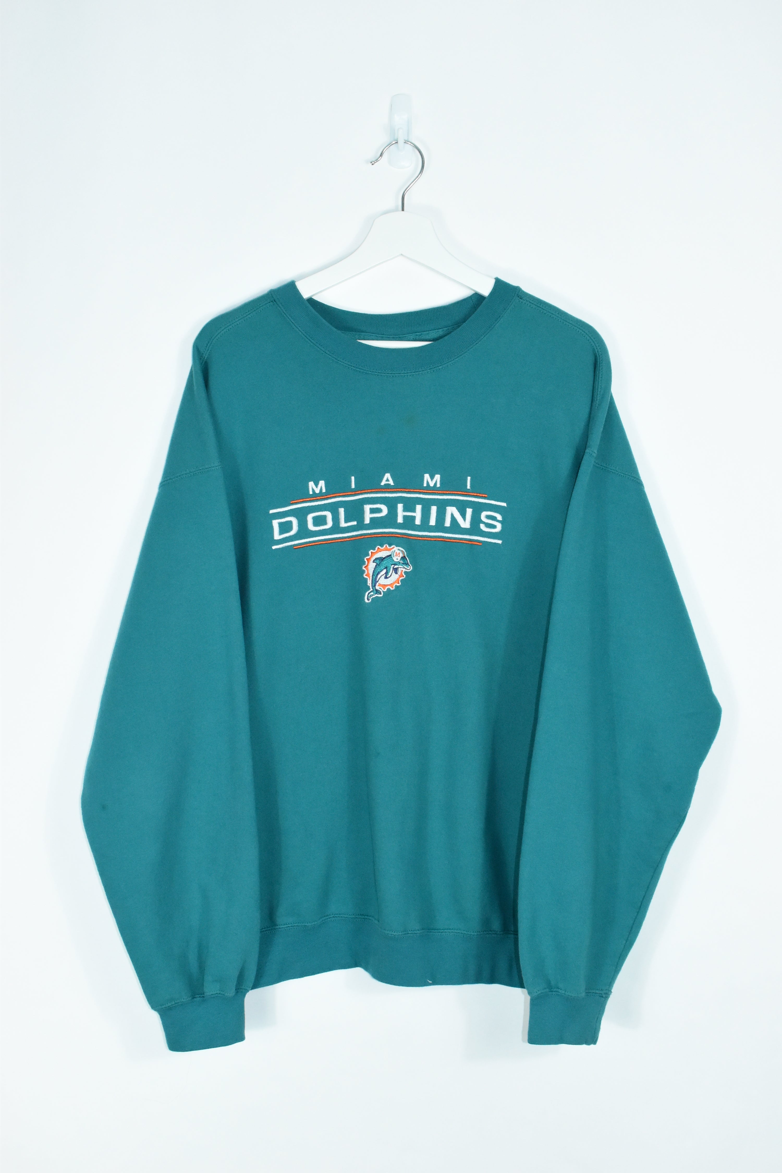 Vintage Miami Dolphins Embroidery Sweatshirt Xlarge