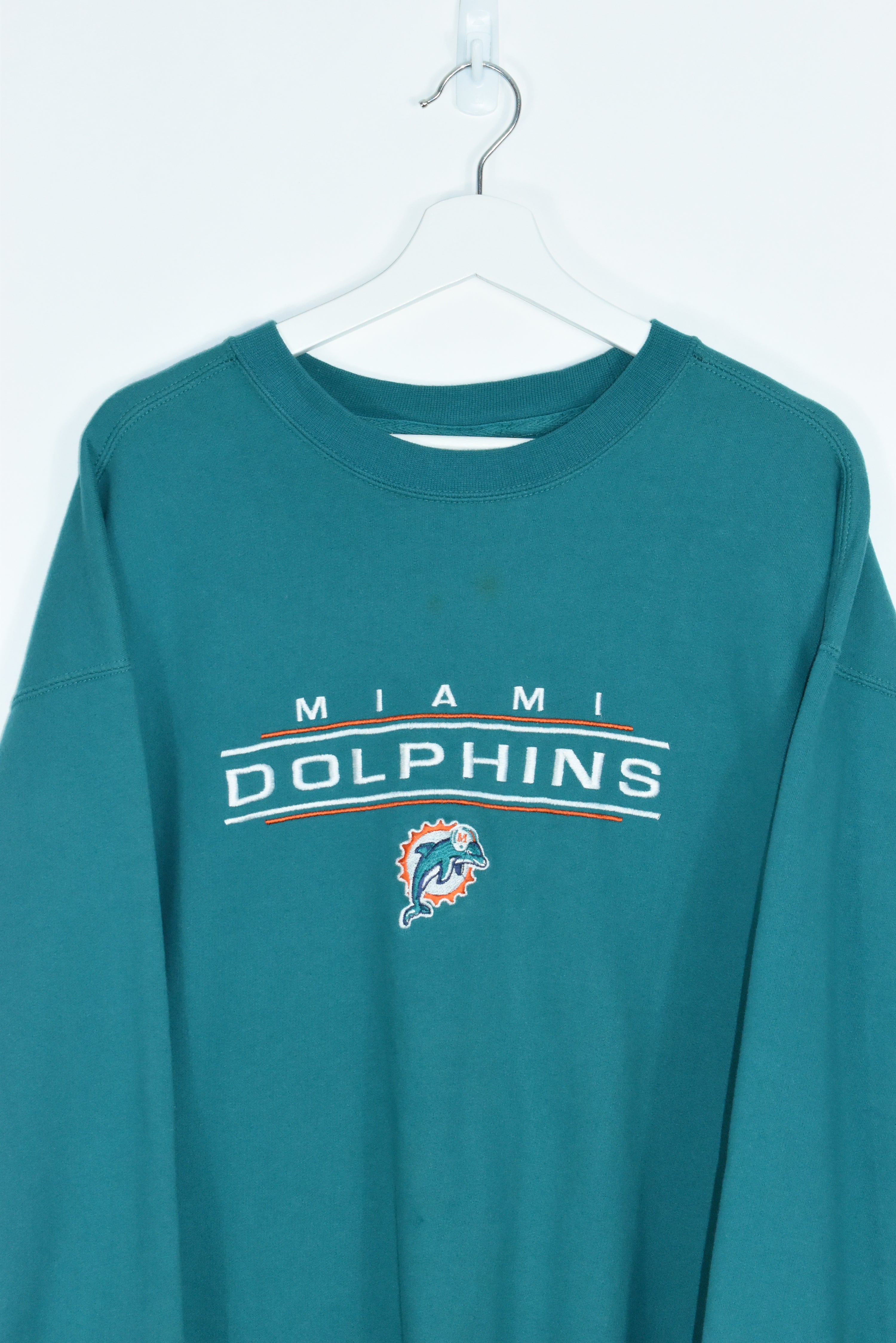 Vintage Miami Dolphins Embroidery Sweatshirt Xlarge
