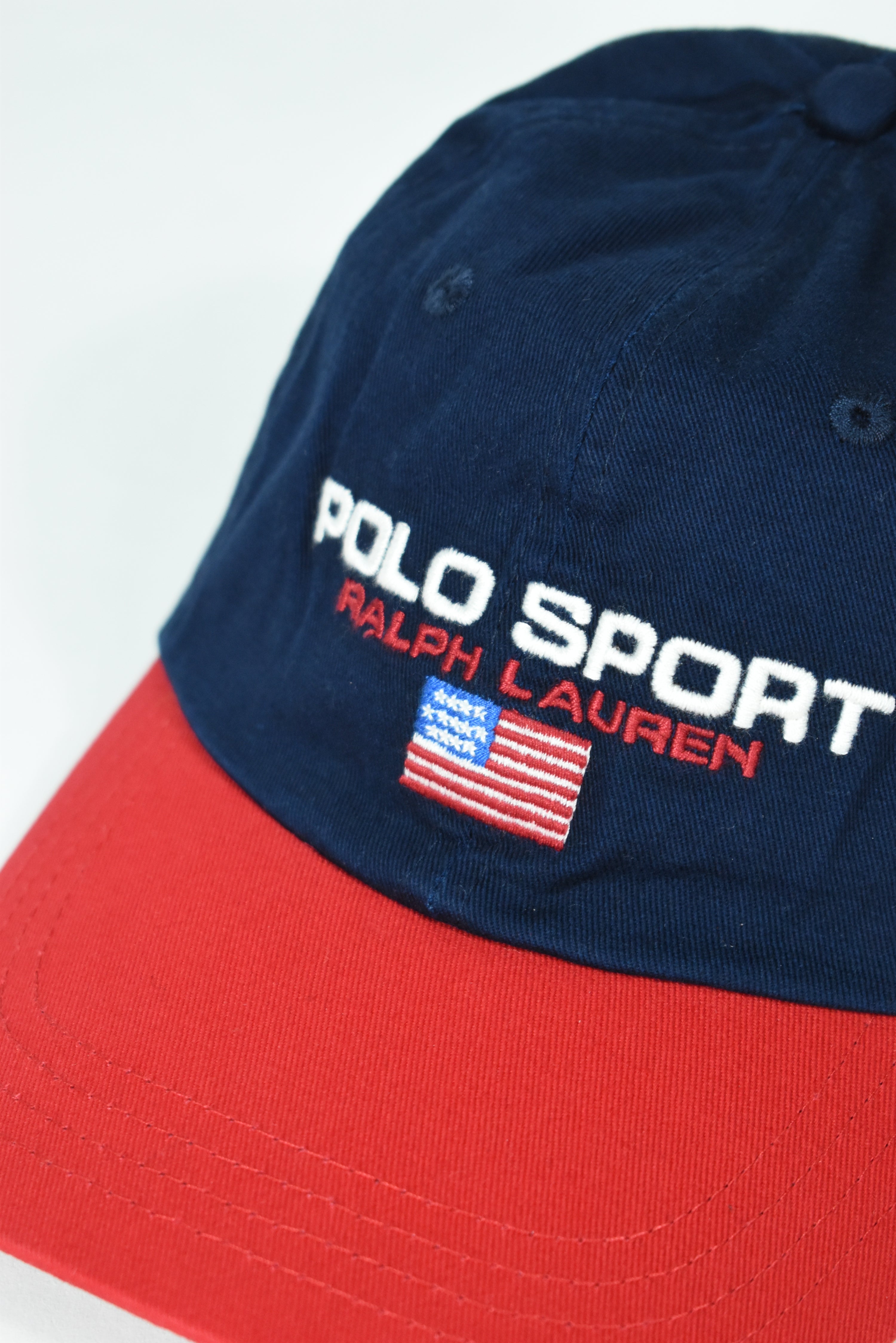 New Navy/Red RL Polo Sport Embroidery Cap