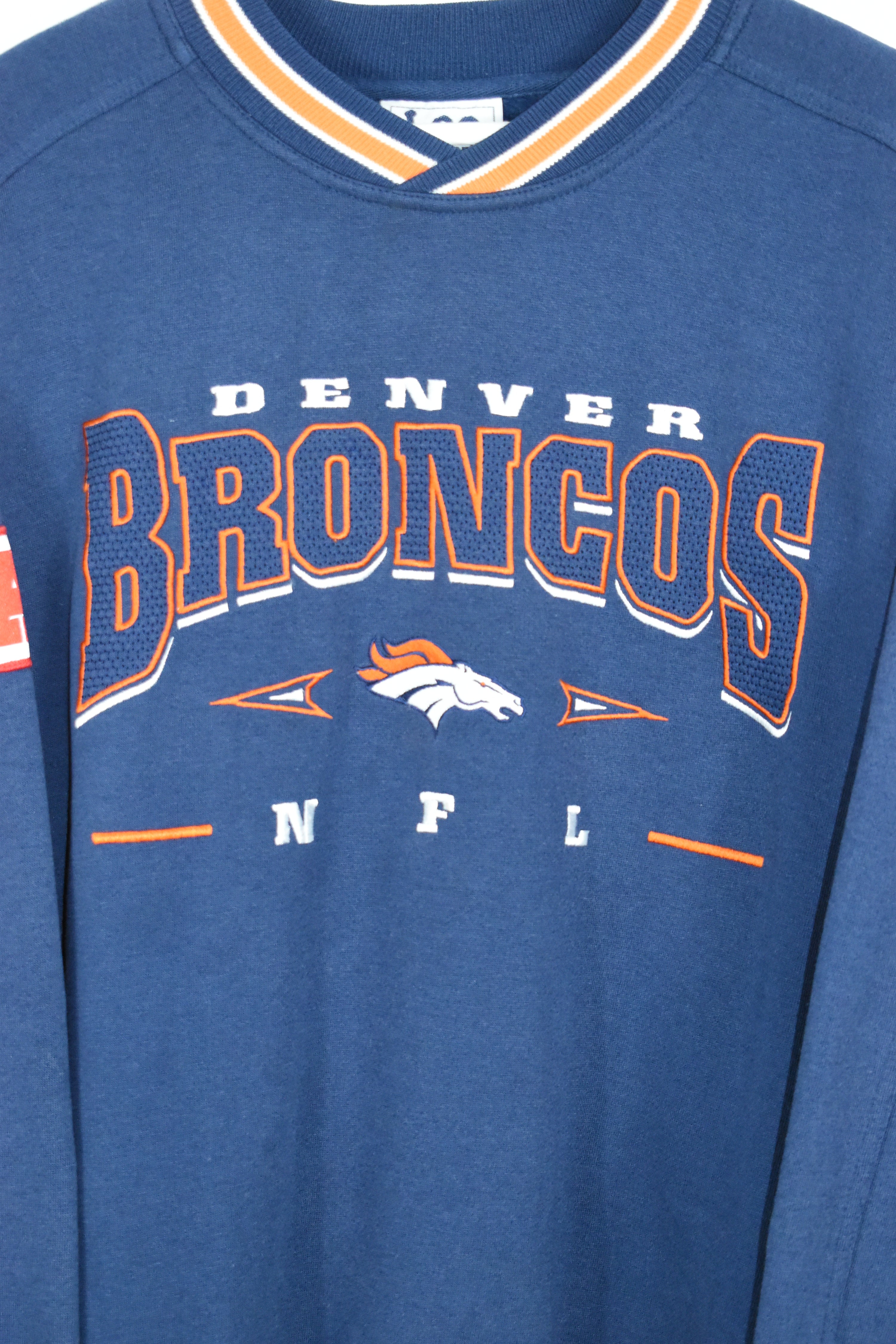 Vintage Lee Sport Denver Broncos Embroidery Sweatshirt Large