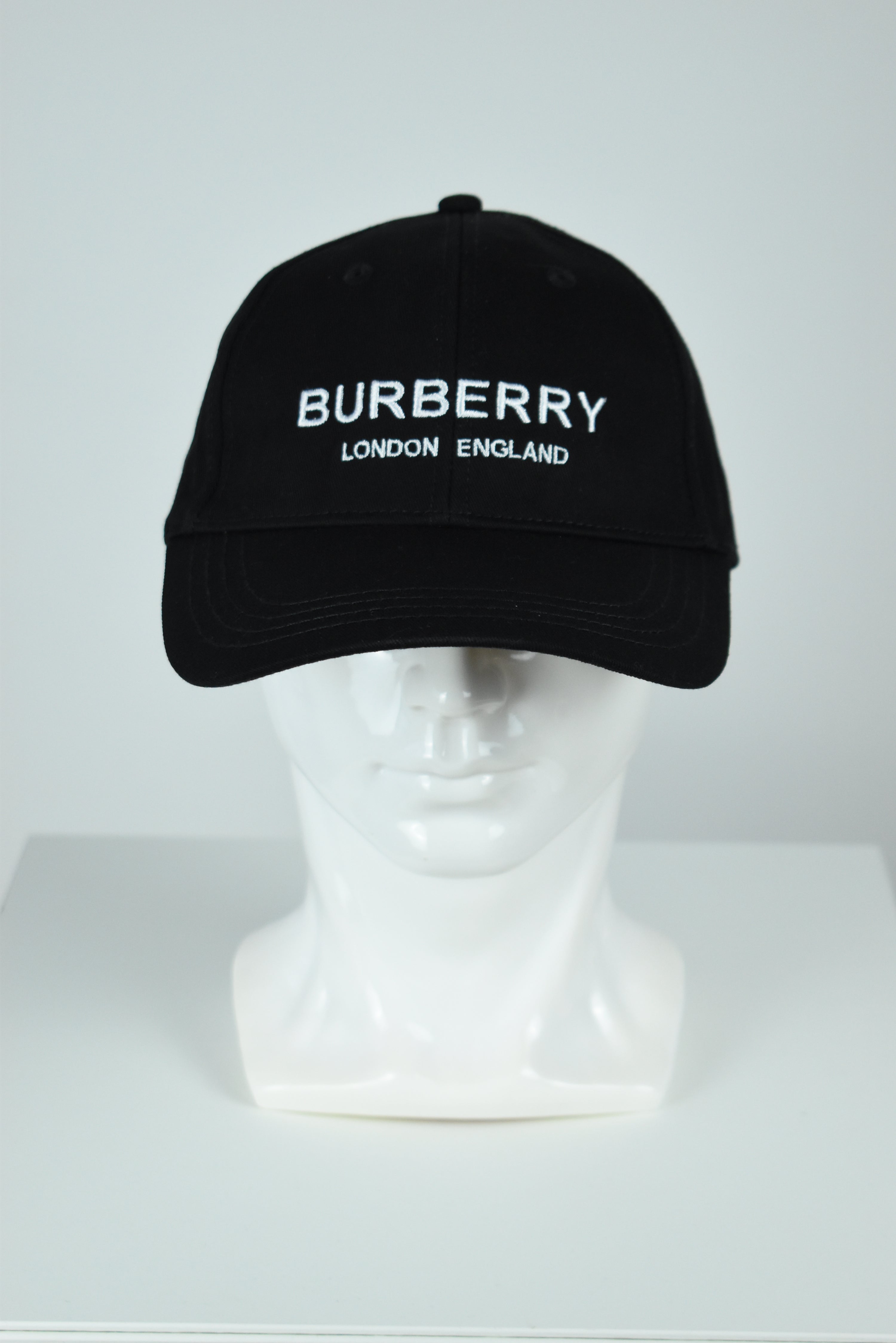 New Burberry Embroidery Cap Black OS