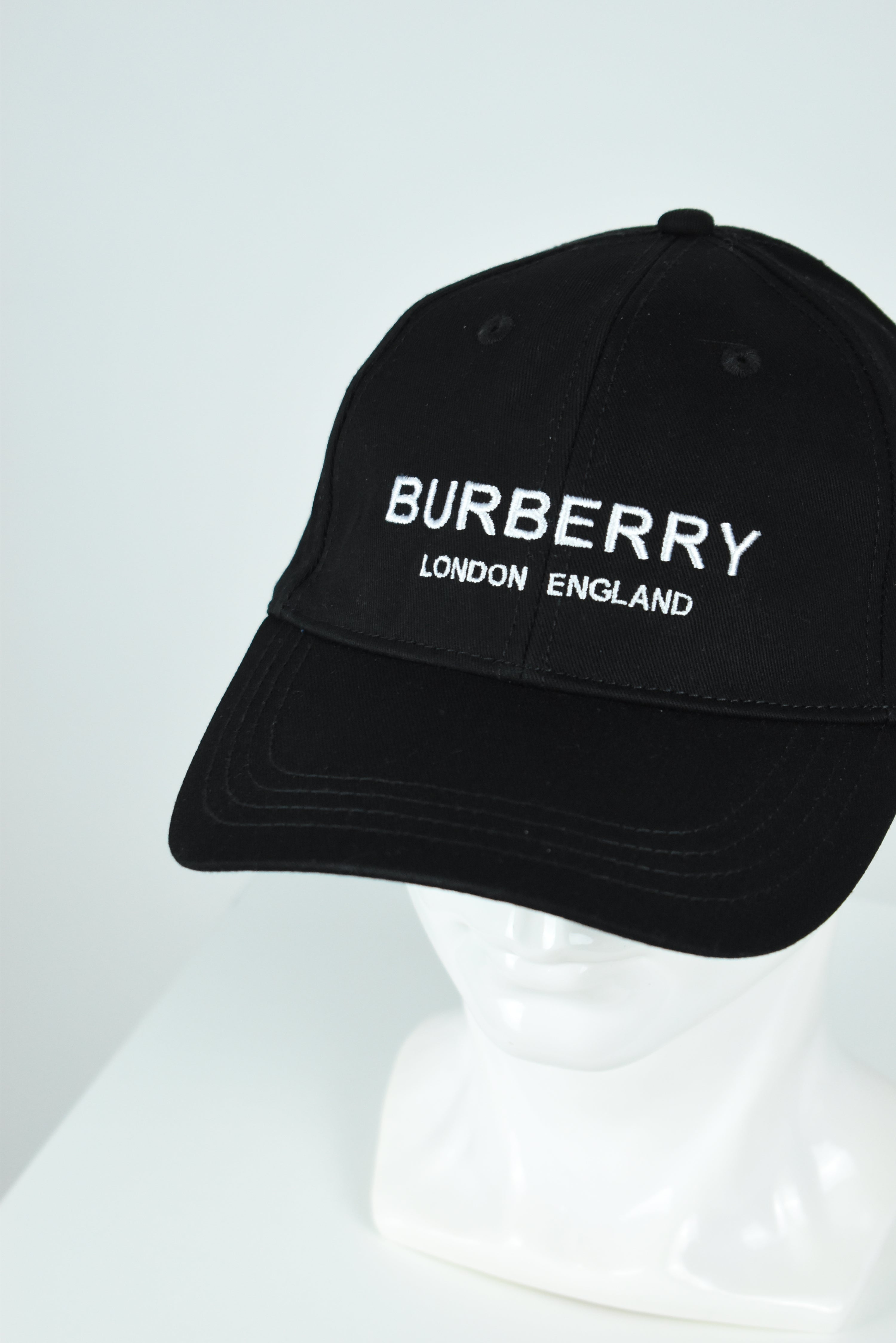 New Burberry Embroidery Cap Black OS