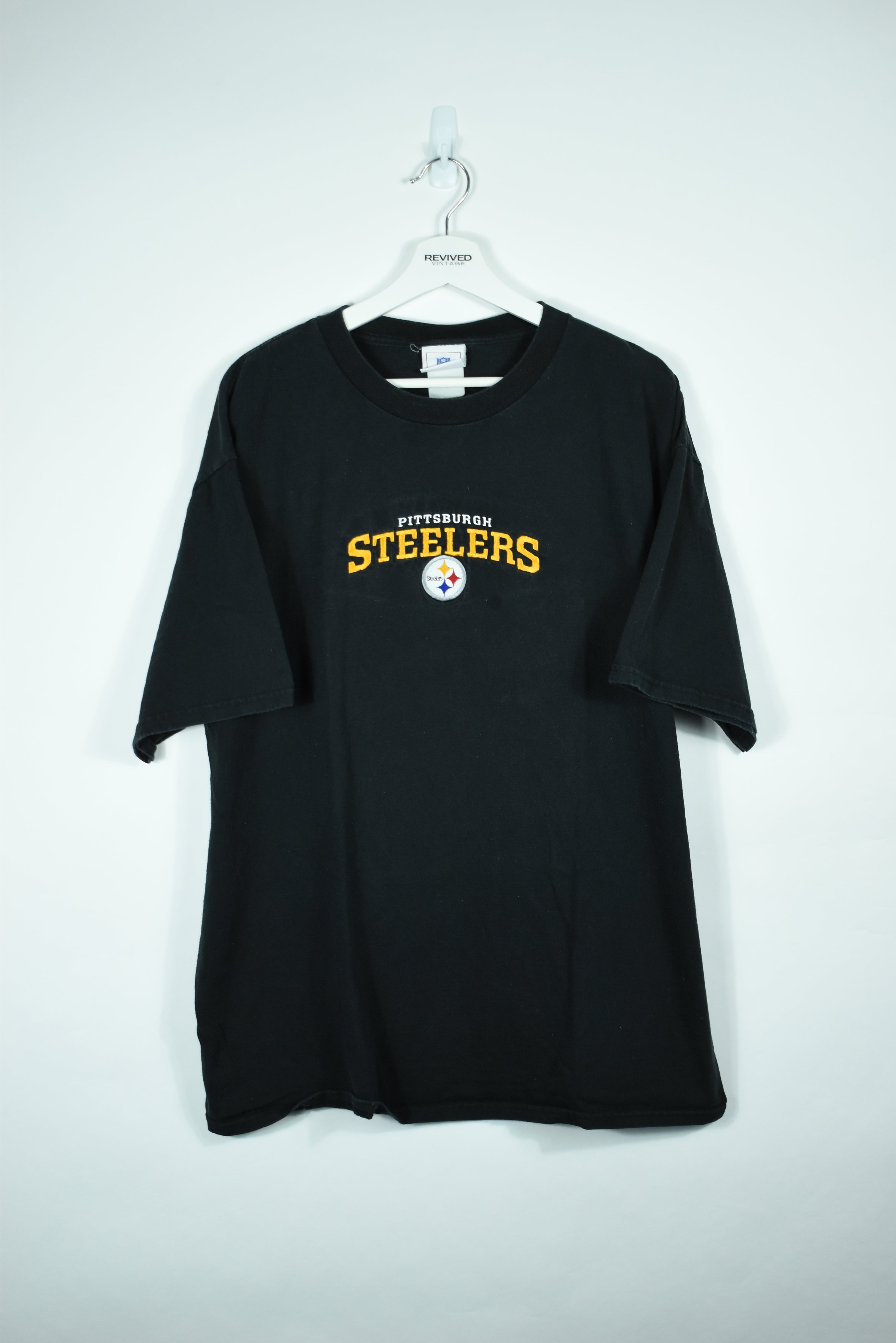 Vintage Steelers Embroidery T Shirt XXL