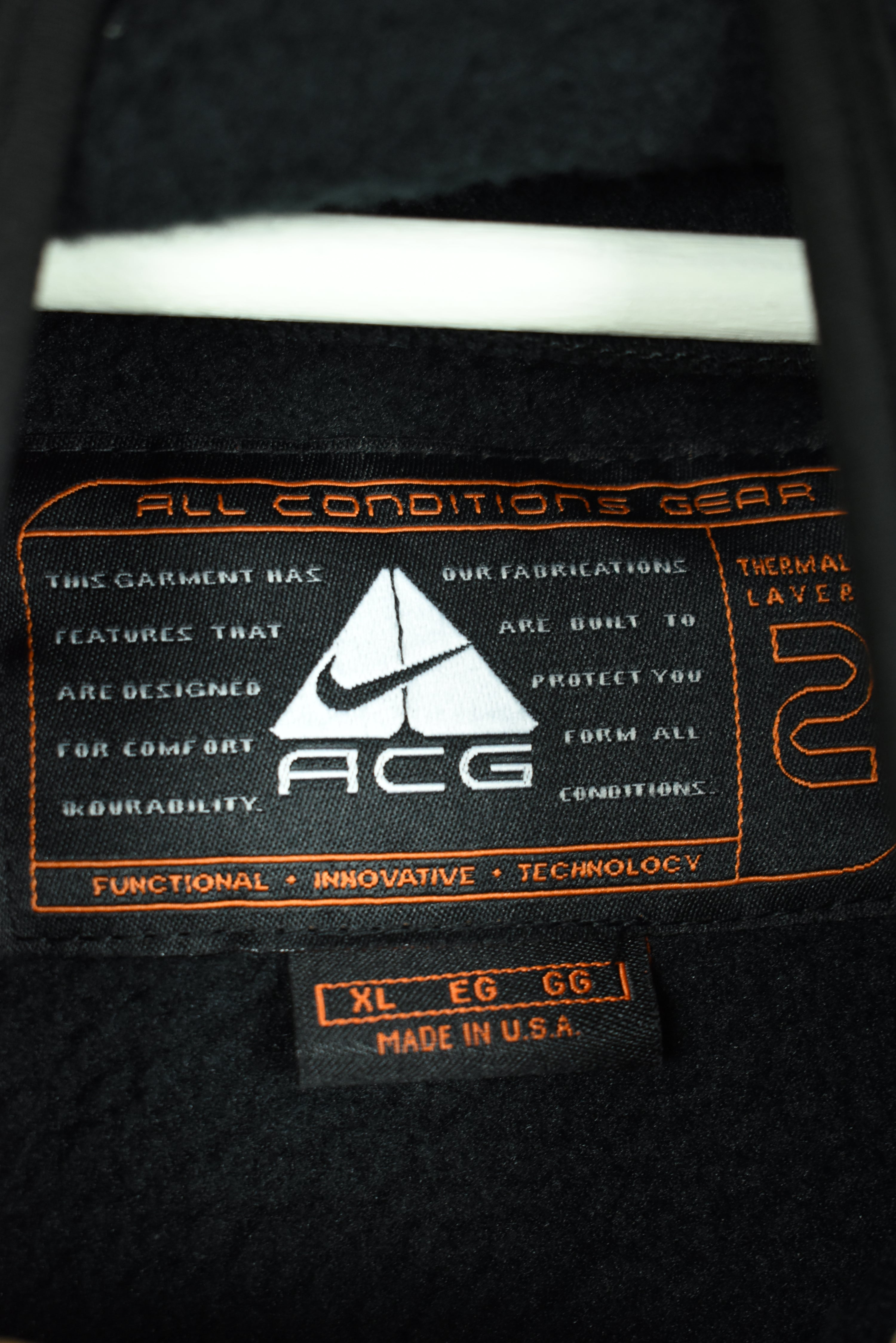 Vintage Nike ACG Ninja Fleece Black - Ready Stock
