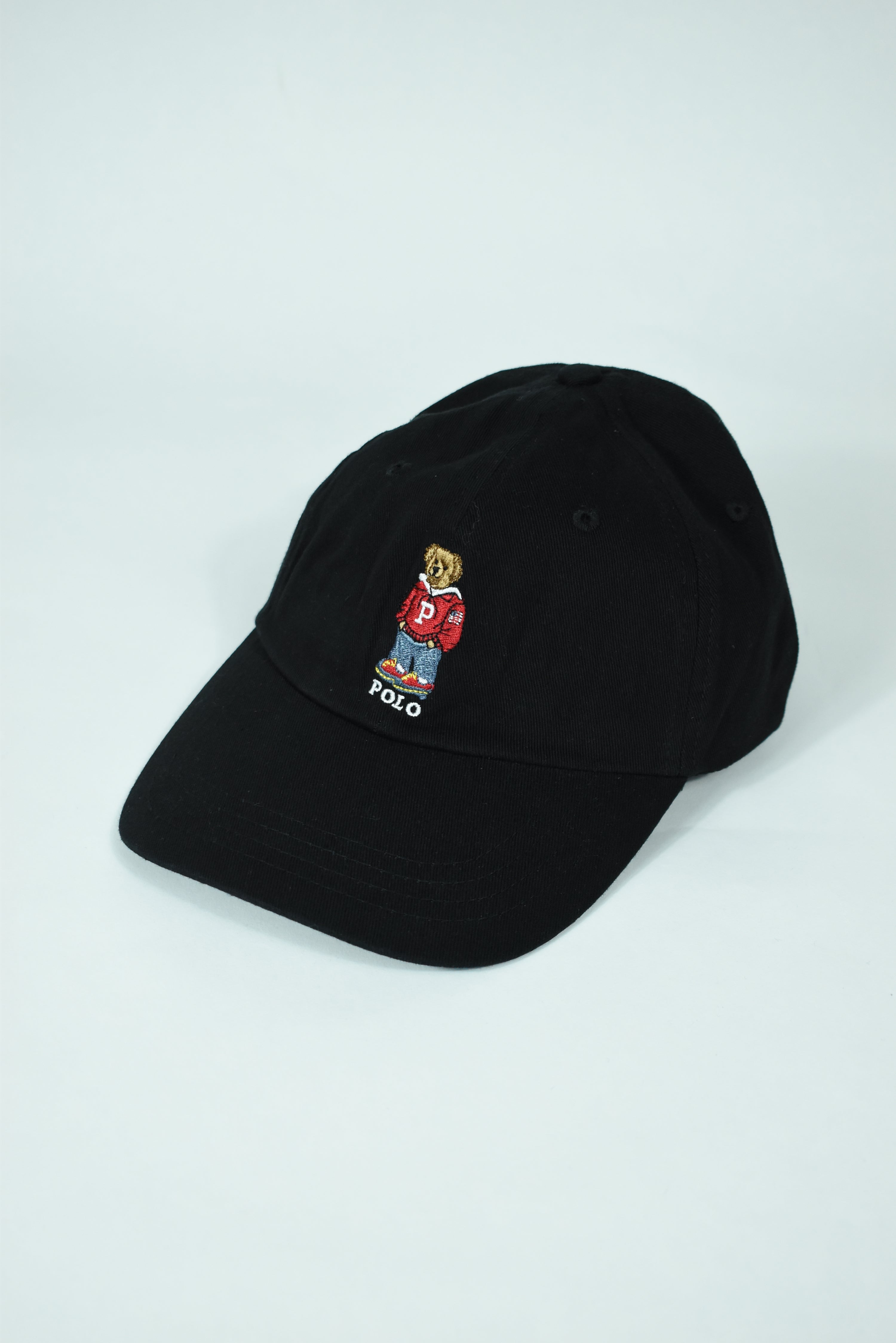 New Black RL Polo Bear Embroidery Cap
