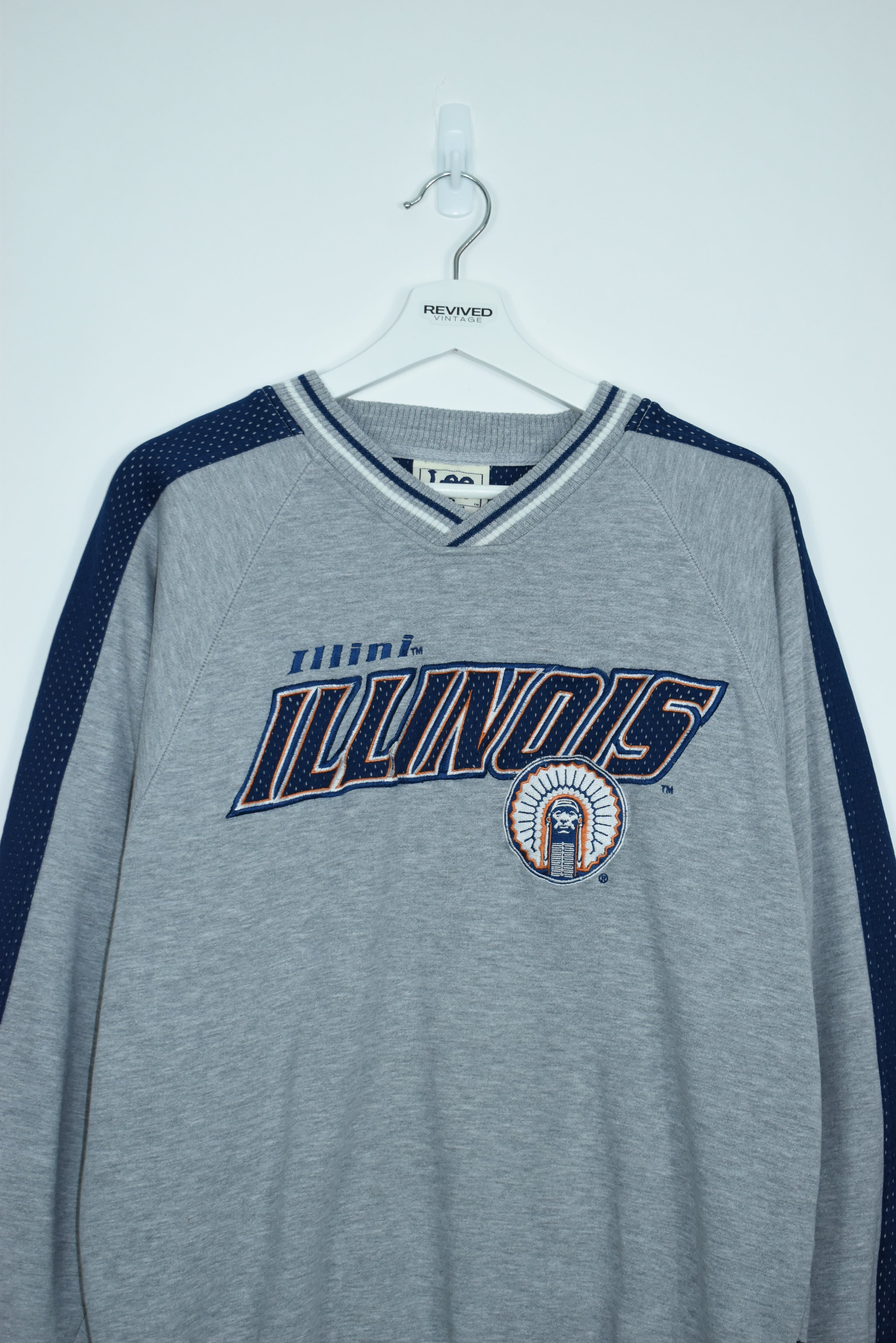 Vintage Illinois Embroidery Sweatshirt Medium
