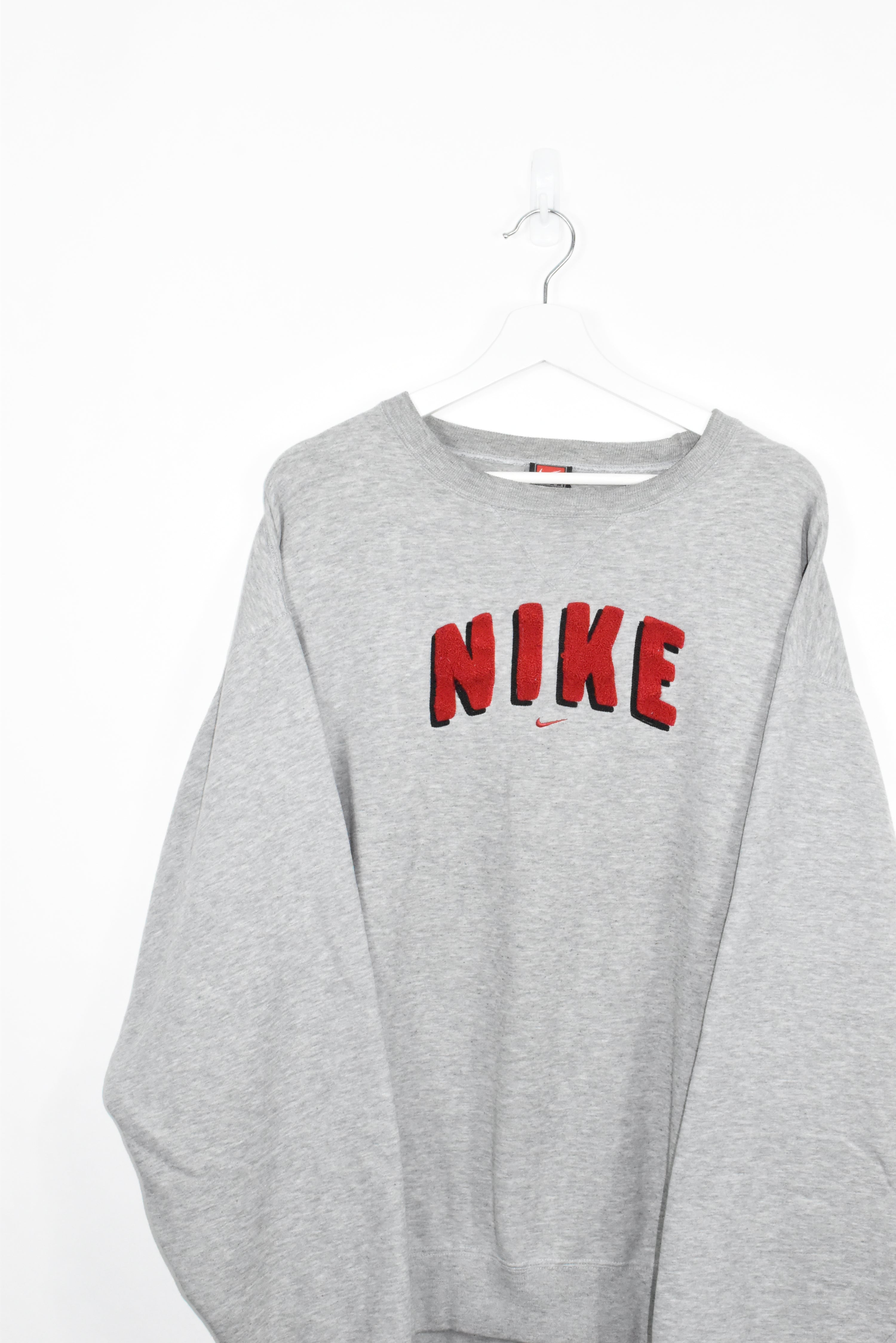 Vintage Nike Embroidered 3D Spellout Sweatshirt Xlarge