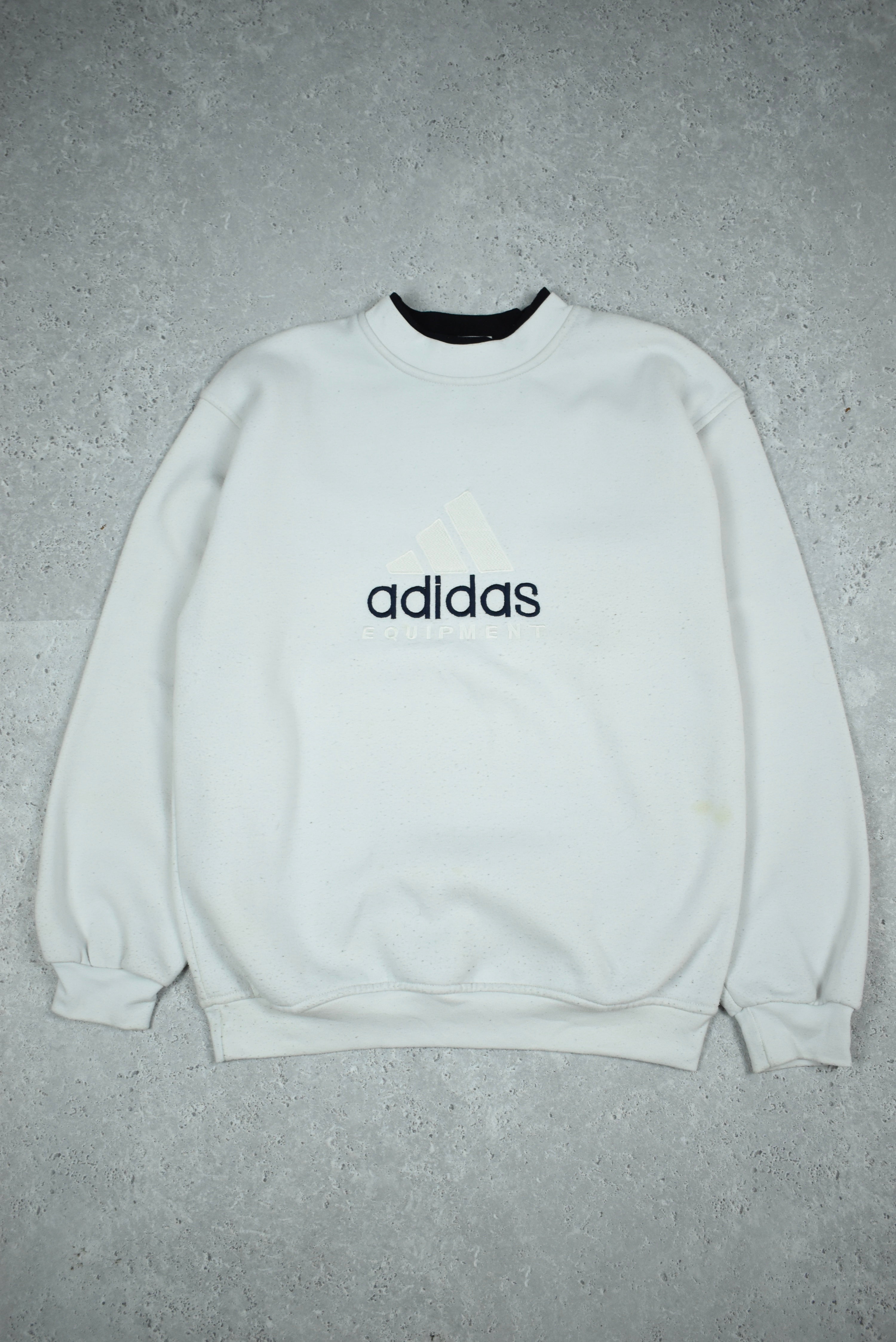 Vintage Adidas Equipment Embroidery Double Neck Sweatshirt Medium