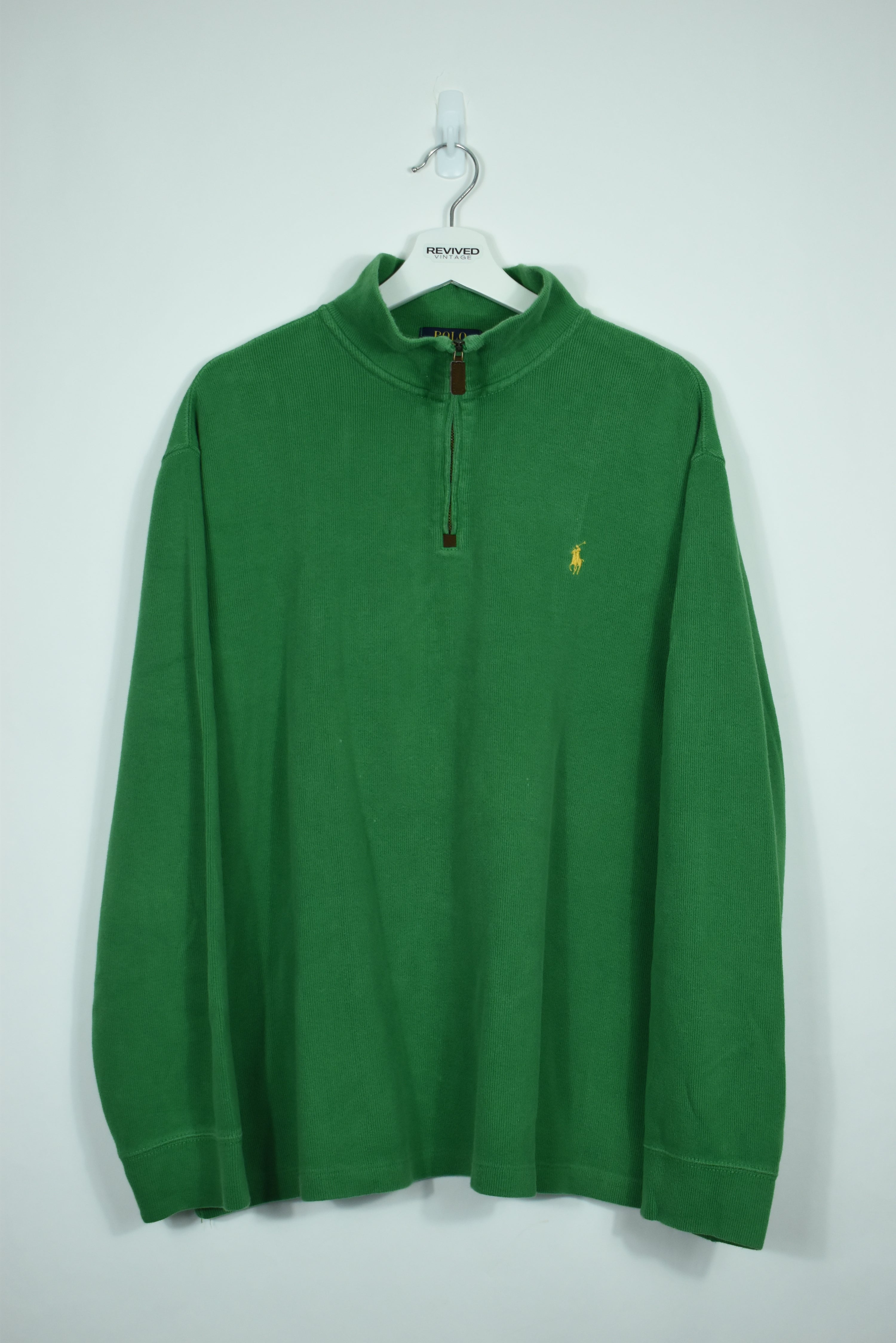 VINTAGE RALPH LAUREN GREEN 1/4 ZIP XLARGE