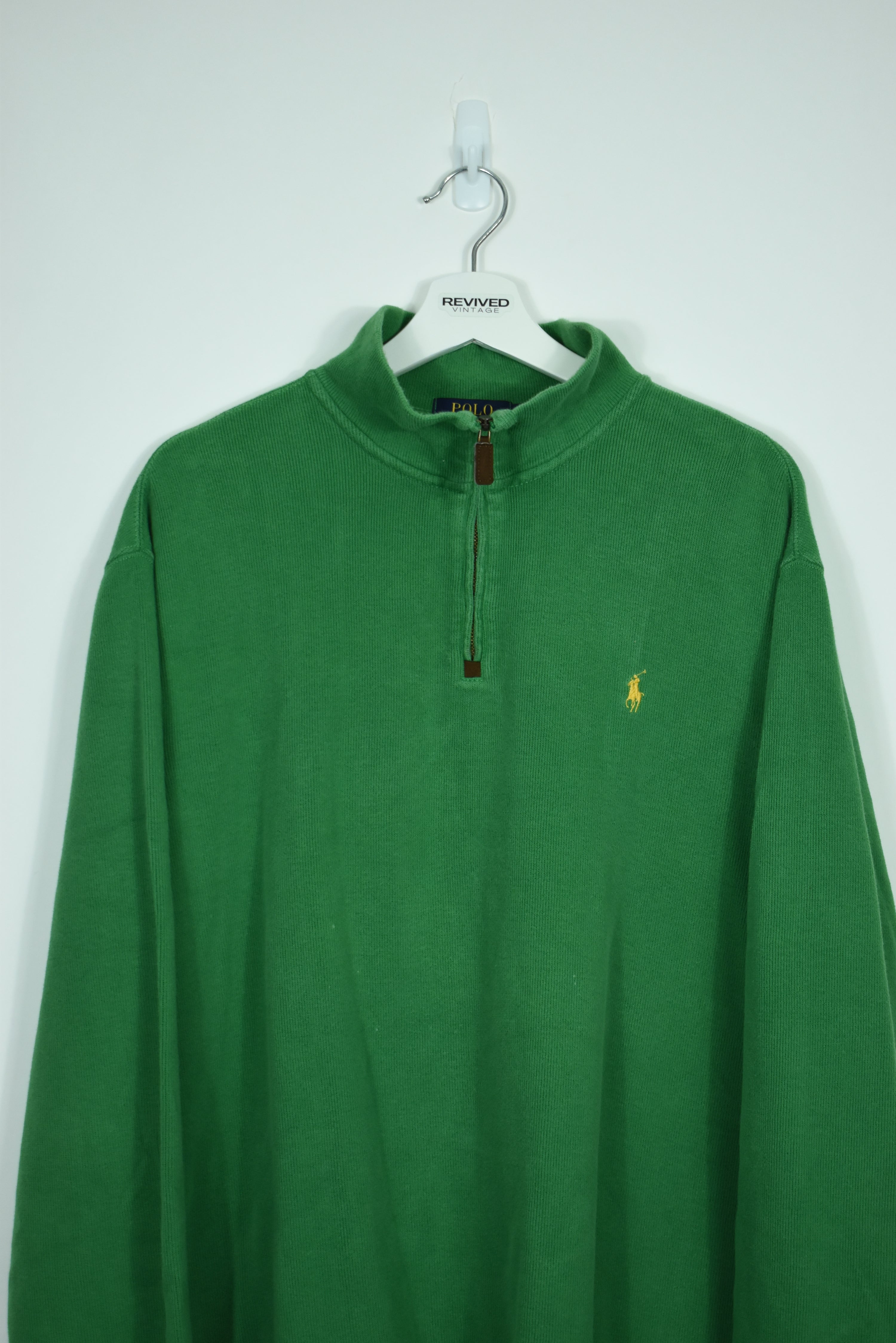 VINTAGE RALPH LAUREN GREEN 1/4 ZIP XLARGE