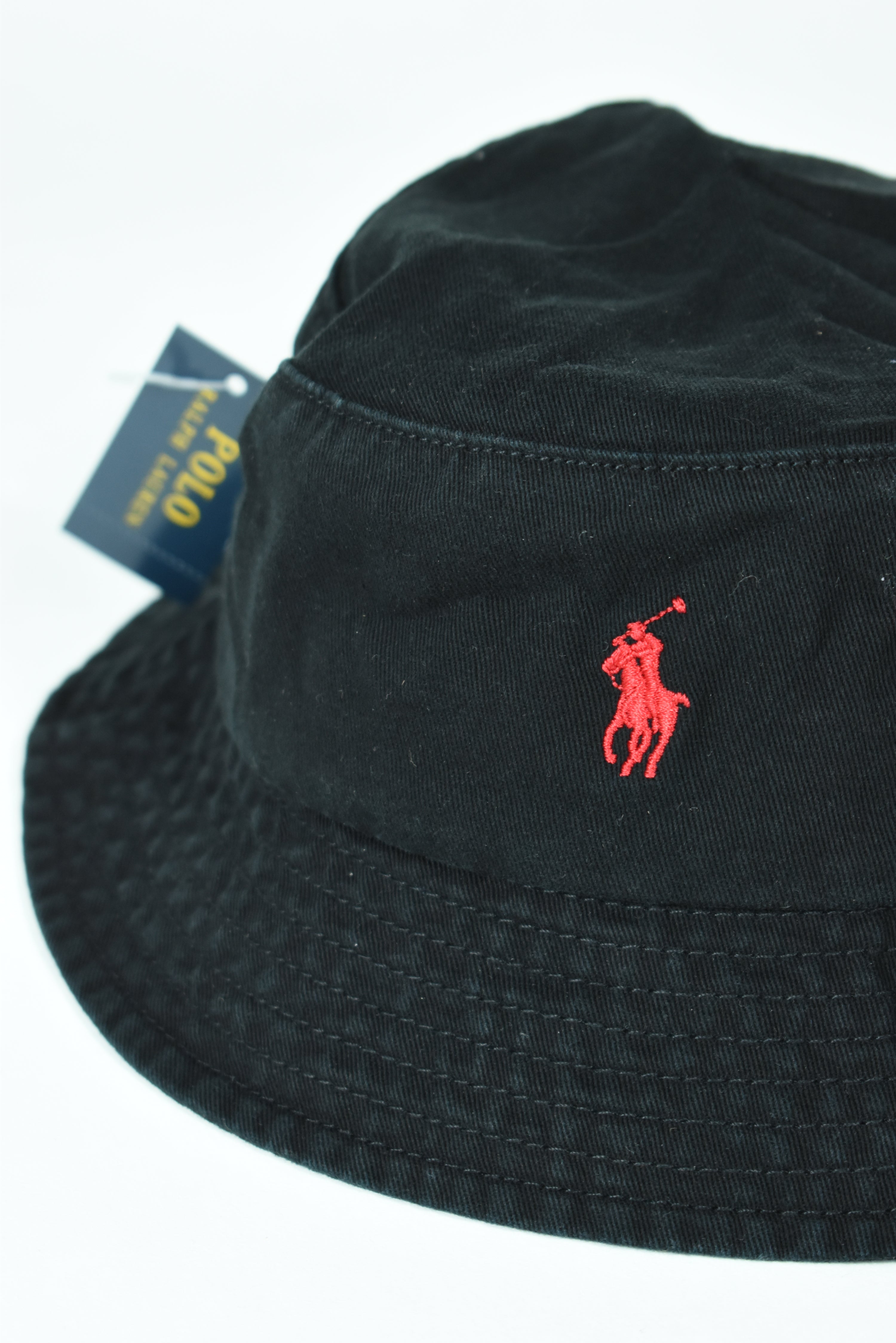 New Black Ralph Lauren Embroidery Bucket Hat
