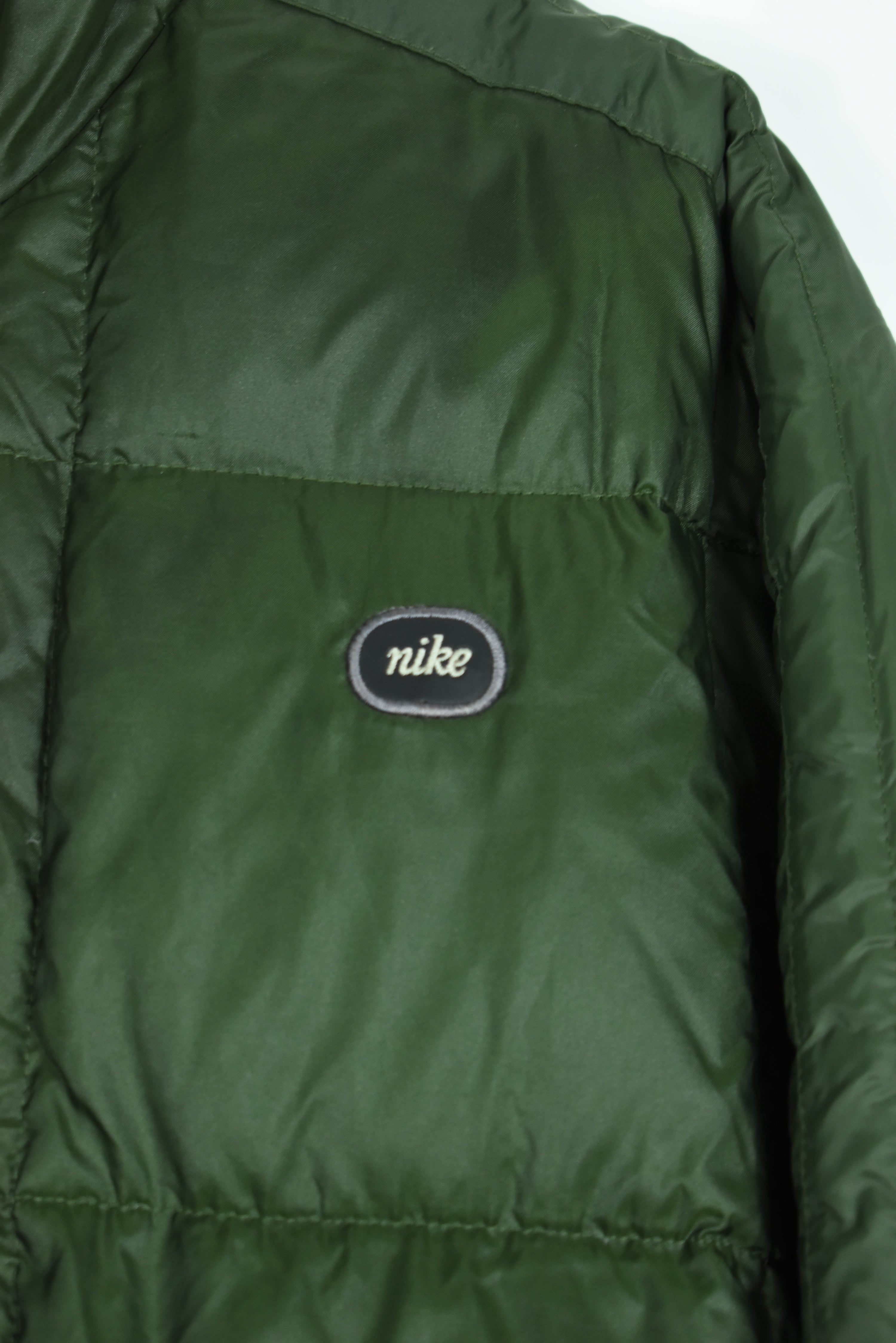 Vintage Nike Forrest Green Small Logo Puffer LARGE