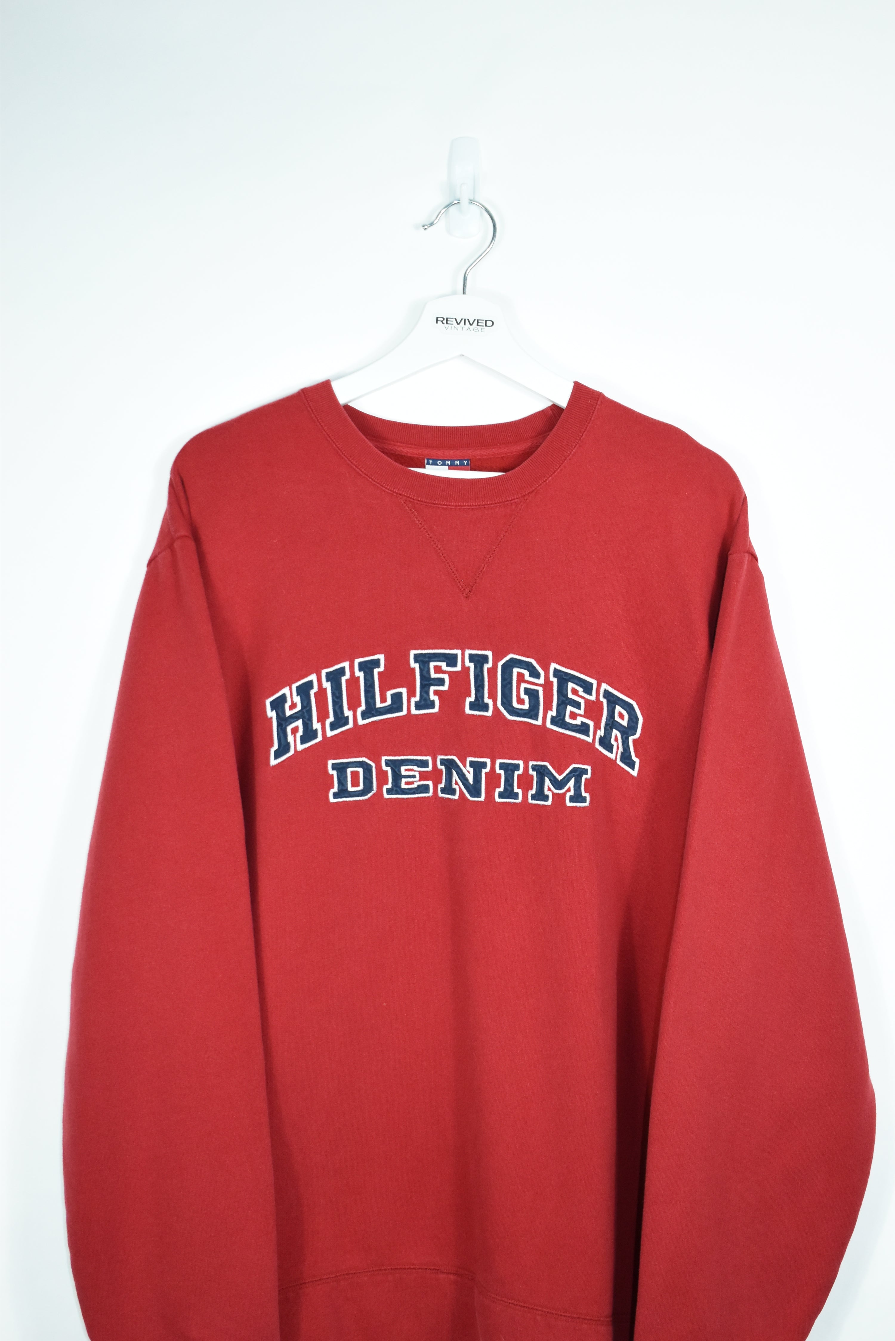 Vintage Tommy Hilfiger Embroidery Sweatshirt LARGE /XL