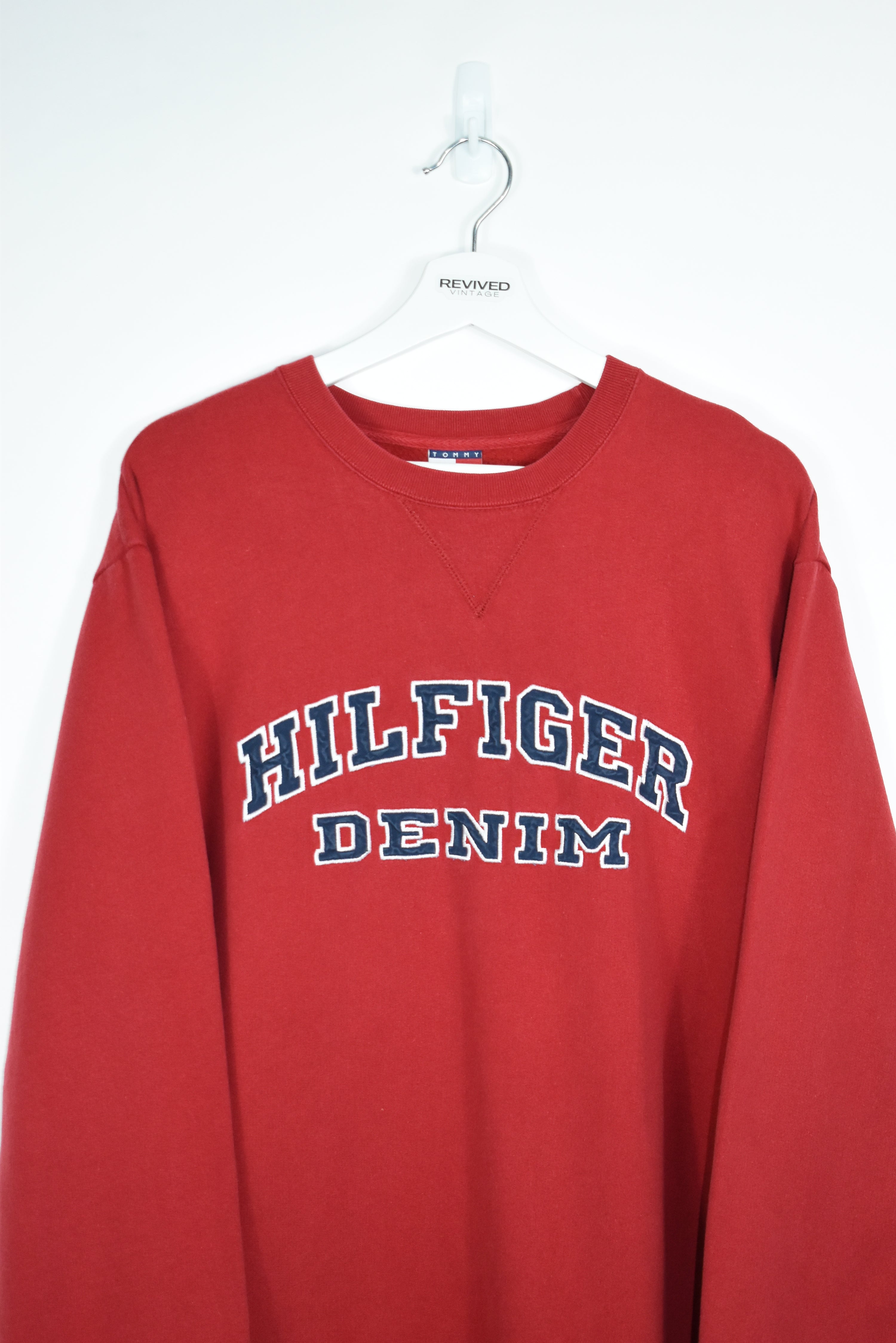 Vintage Tommy Hilfiger Embroidery Sweatshirt LARGE /XL