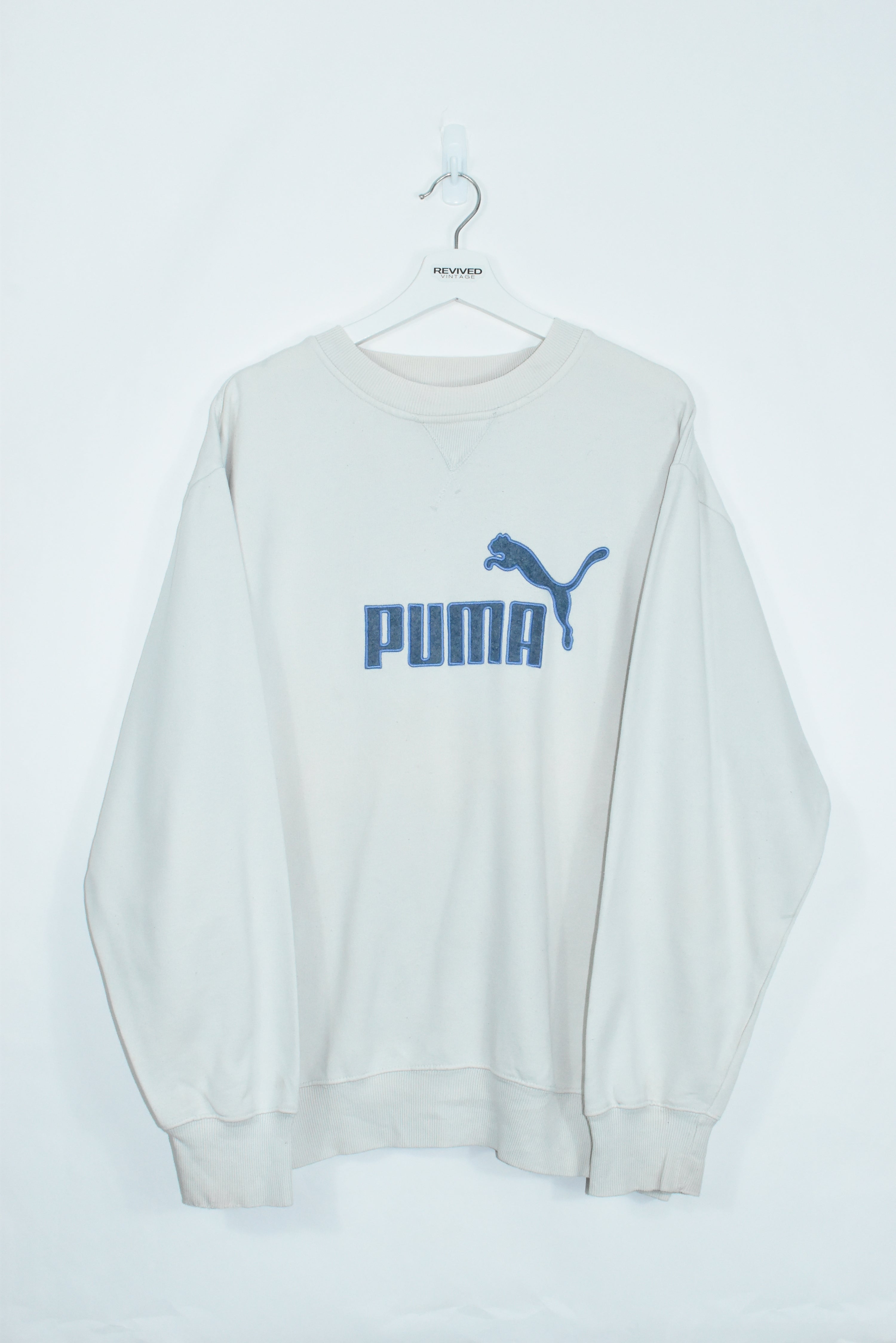 VINTAGE PUMA EMBROIDERY LOGO SWEATSHIRT LARGE