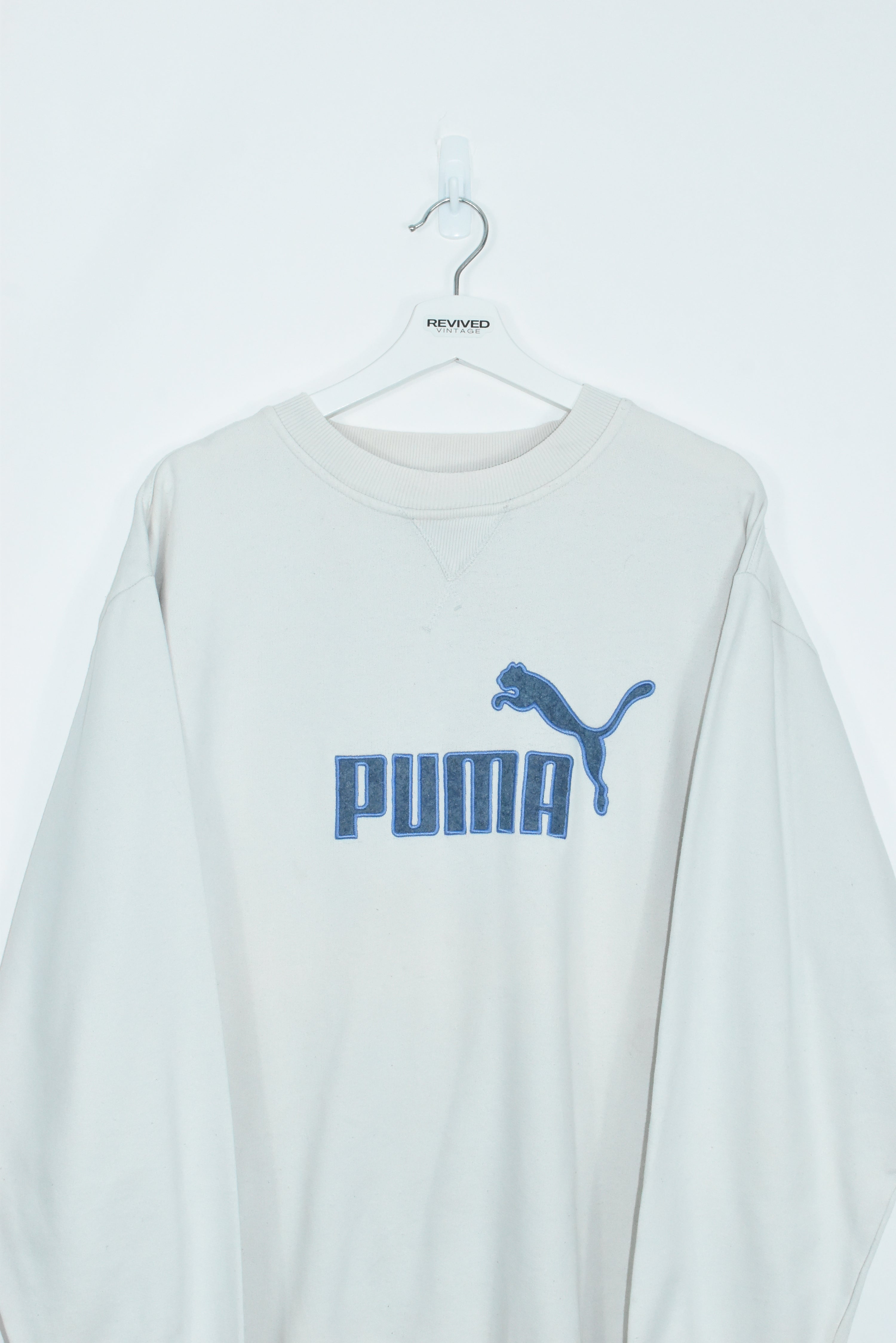 VINTAGE PUMA EMBROIDERY LOGO SWEATSHIRT LARGE