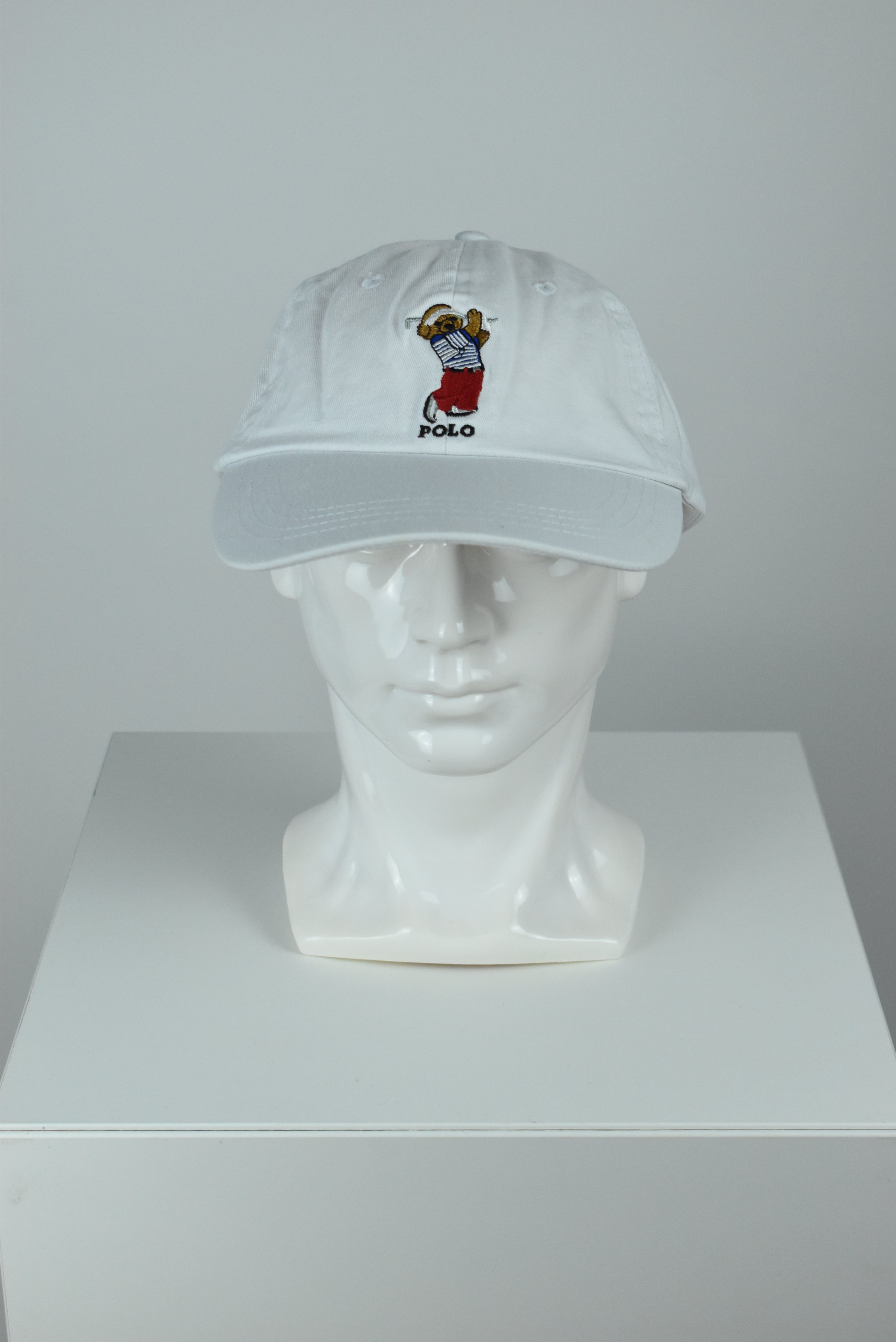 New Ralph Lauren Polo Bear Golf Cap White OS