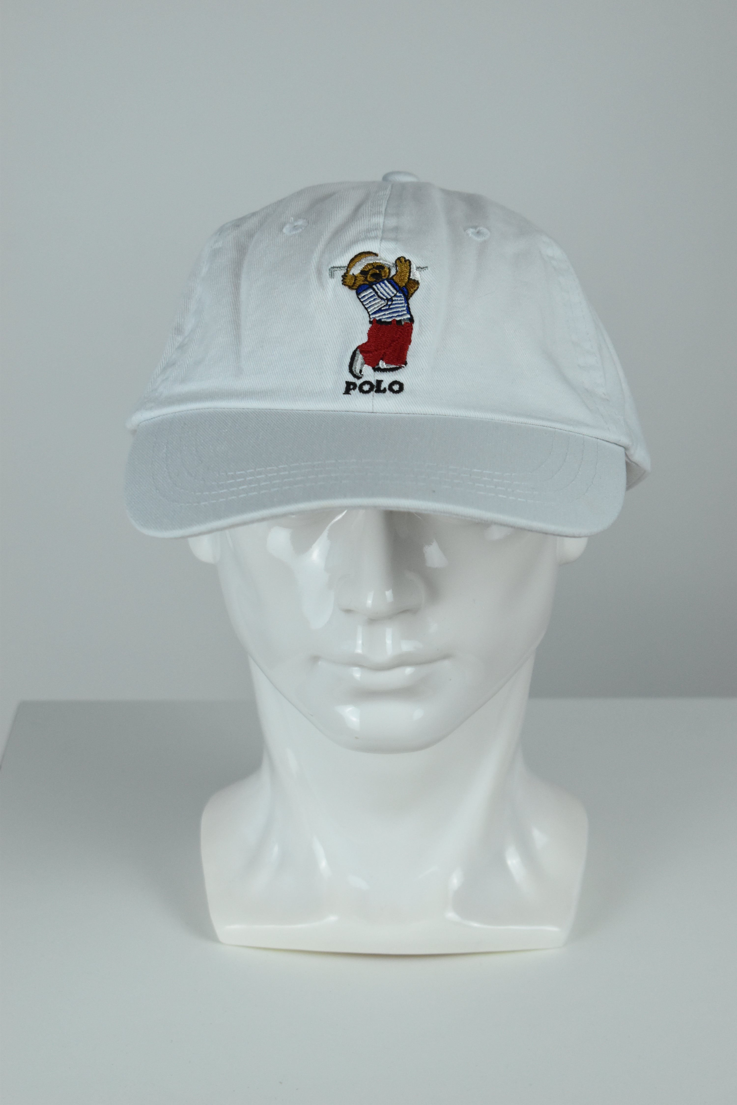 New Ralph Lauren Polo Bear Golf Cap White OS