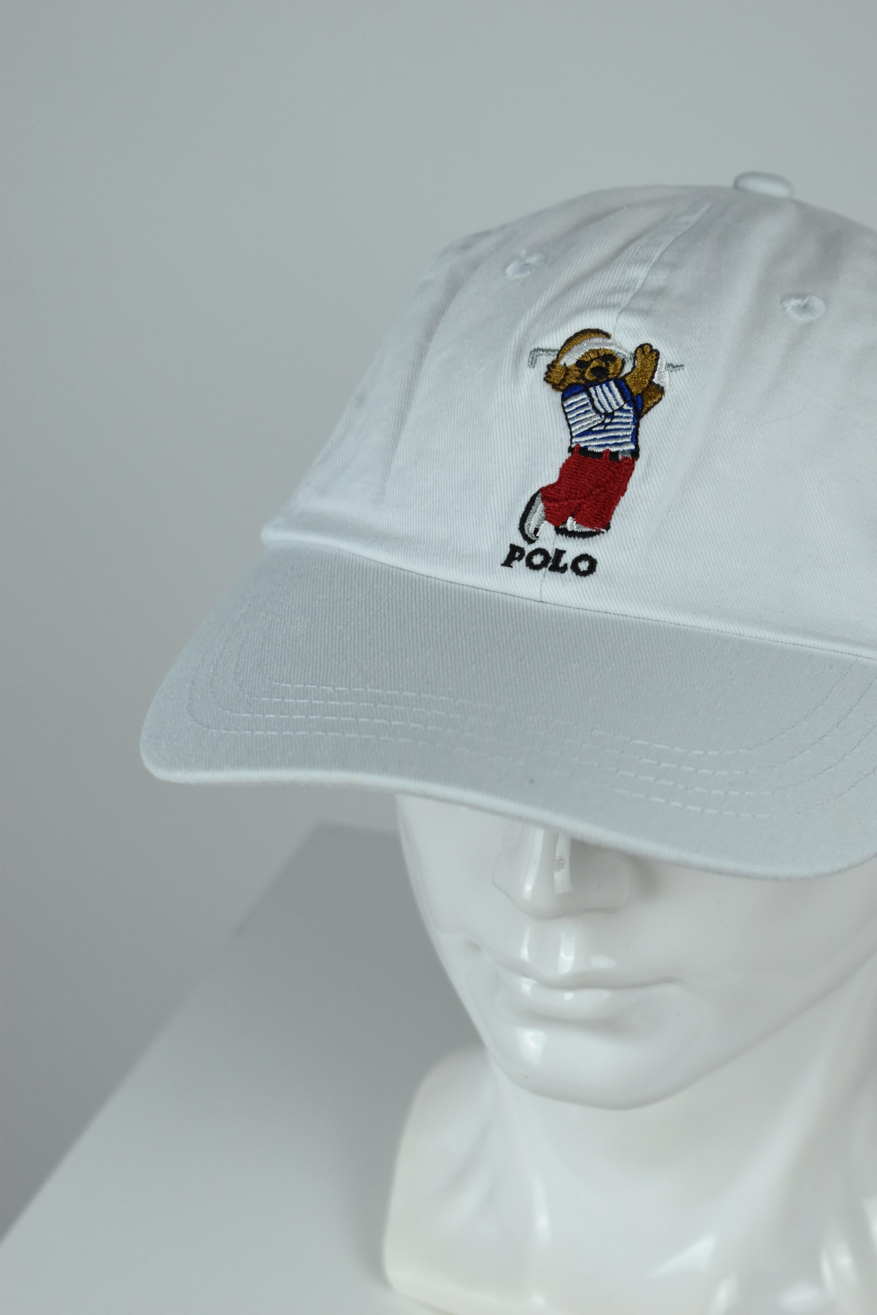 New Ralph Lauren Polo Bear Golf Cap White OS