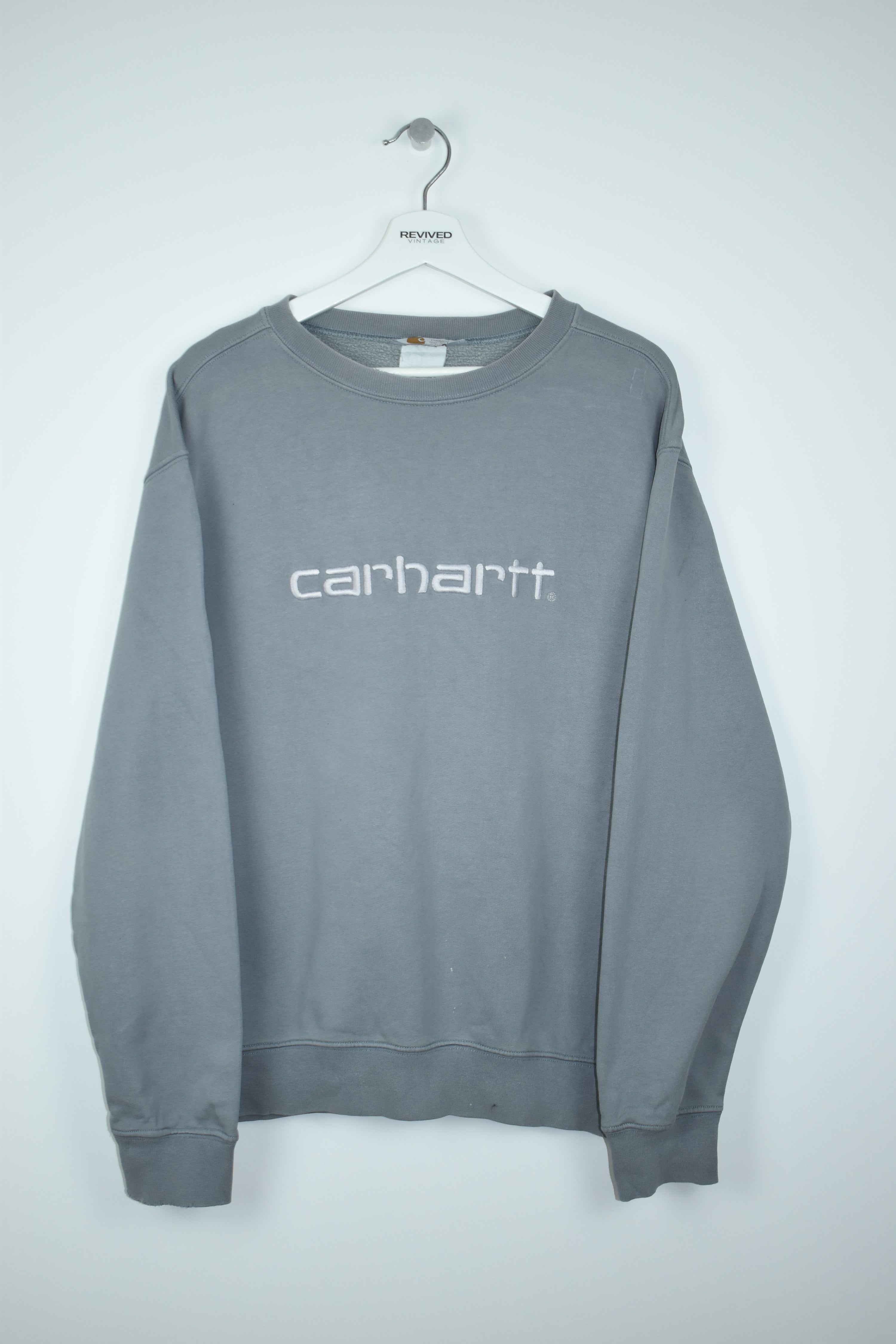 Vintage Carhartt Embroidery Logo Sweatshirt Large