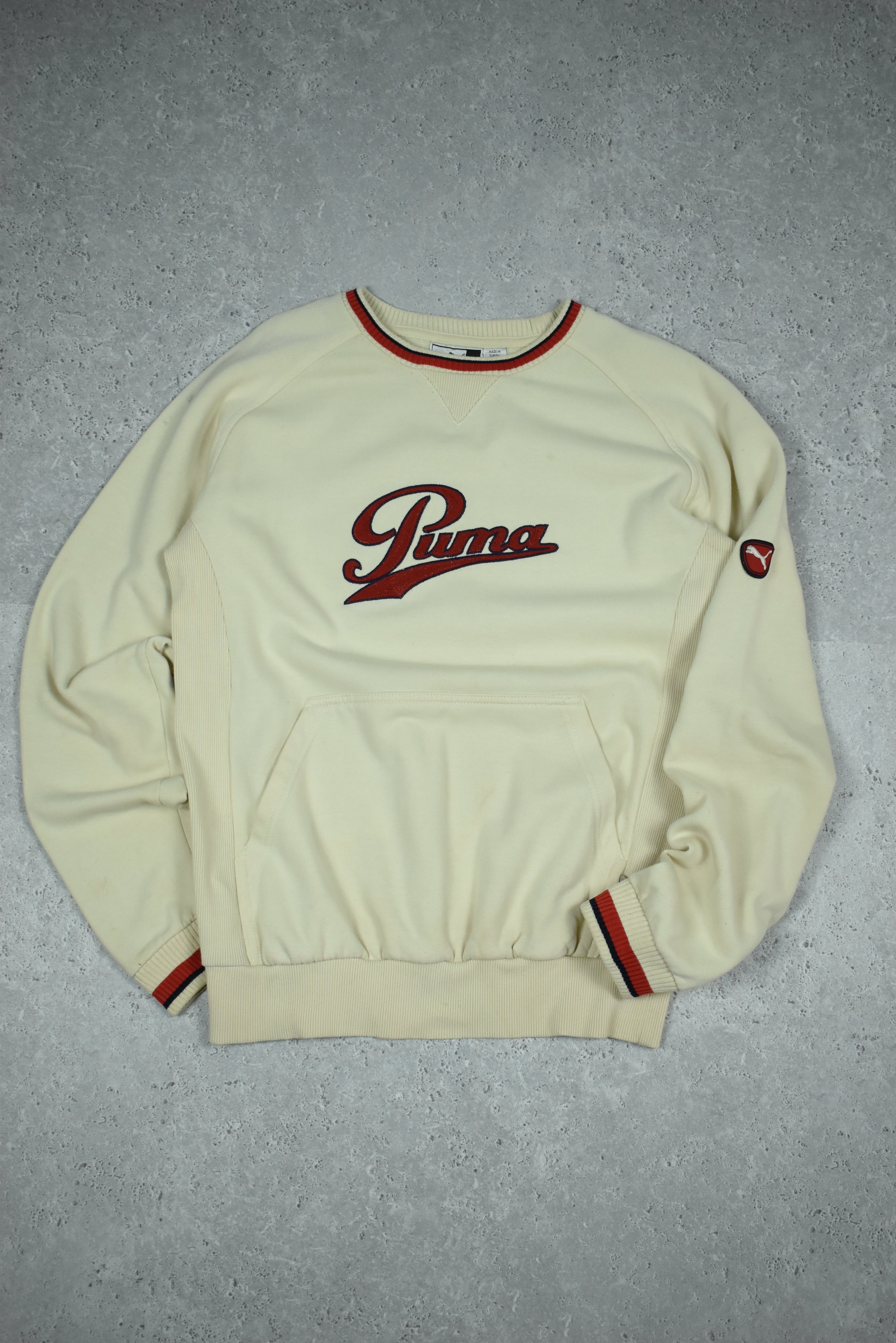 Vintage Puma Embroidery Sweatshirt Small