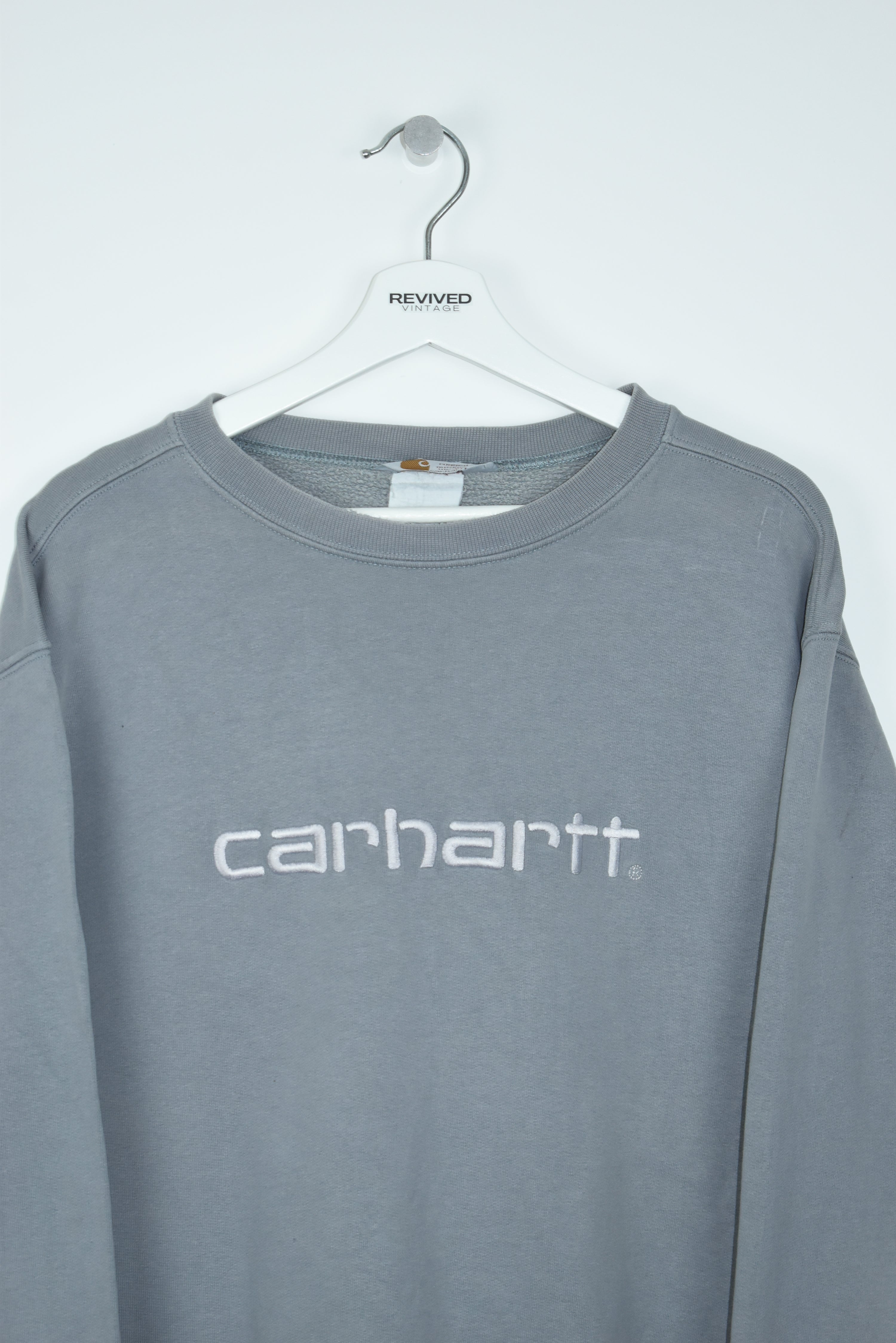 Vintage Carhartt Embroidery Logo Sweatshirt Large