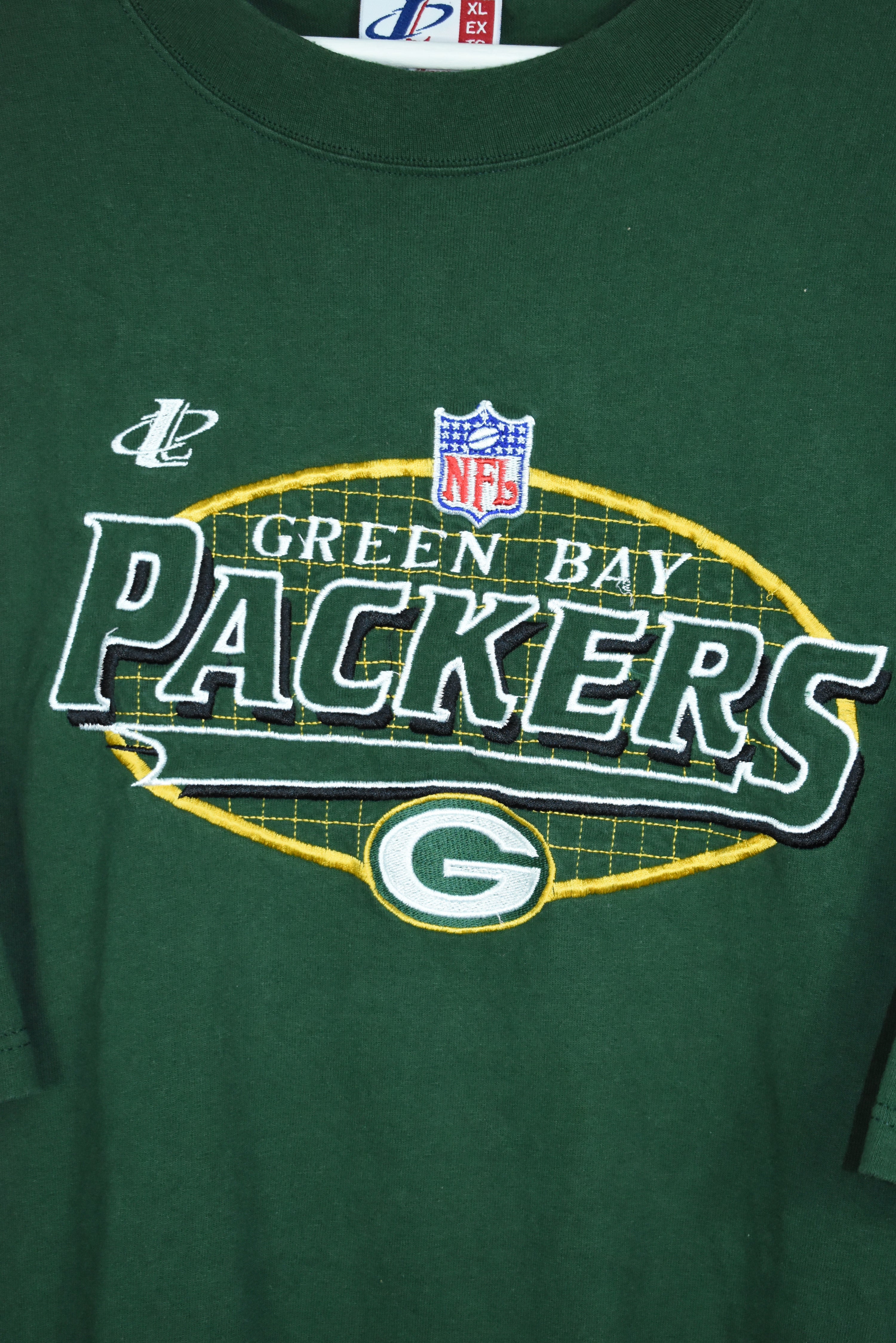 Vintage Green Bay Packers Embroidery T Shirt XXL