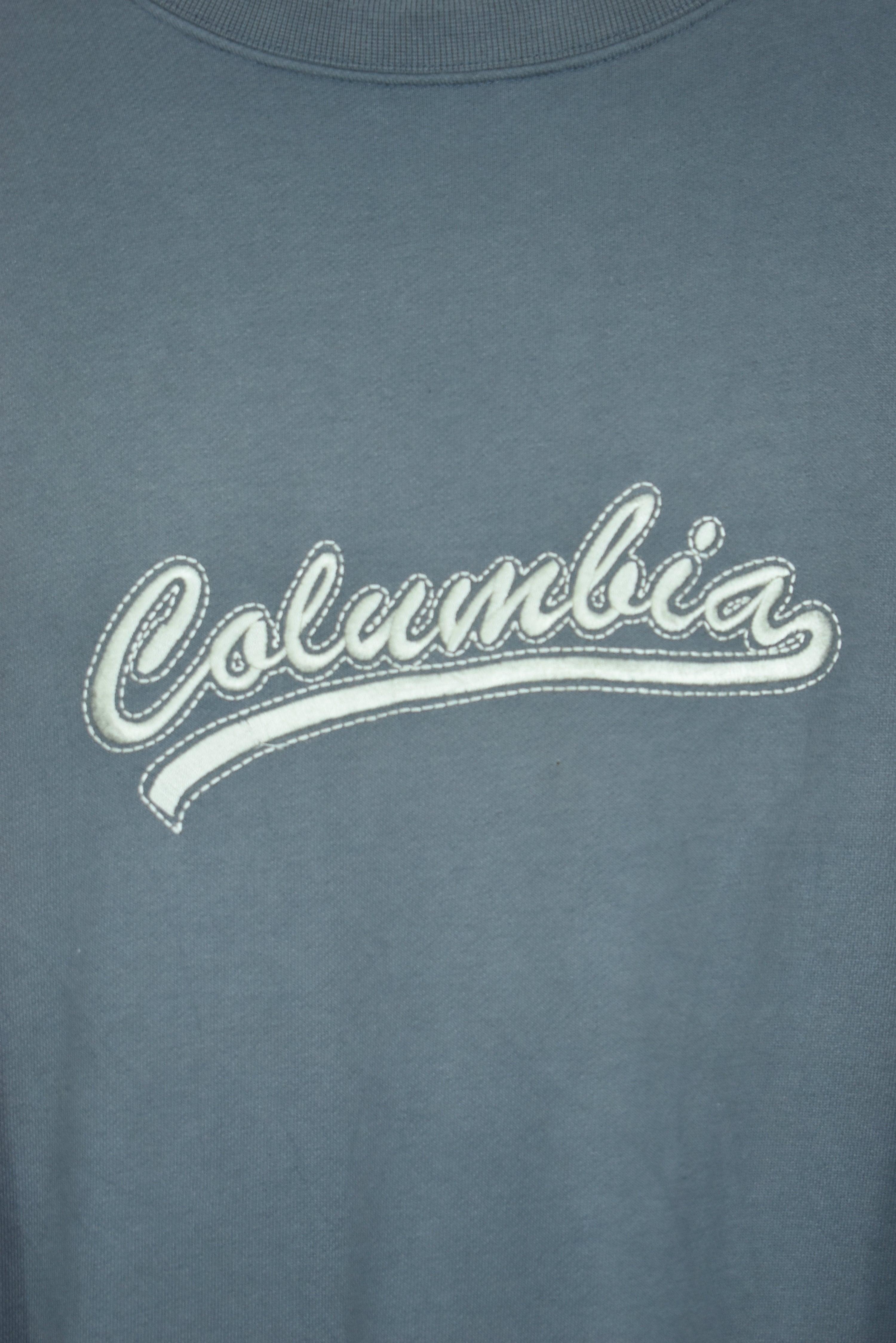 Vintage Columbia Embroidery Sweatshirt Grey Xlarge
