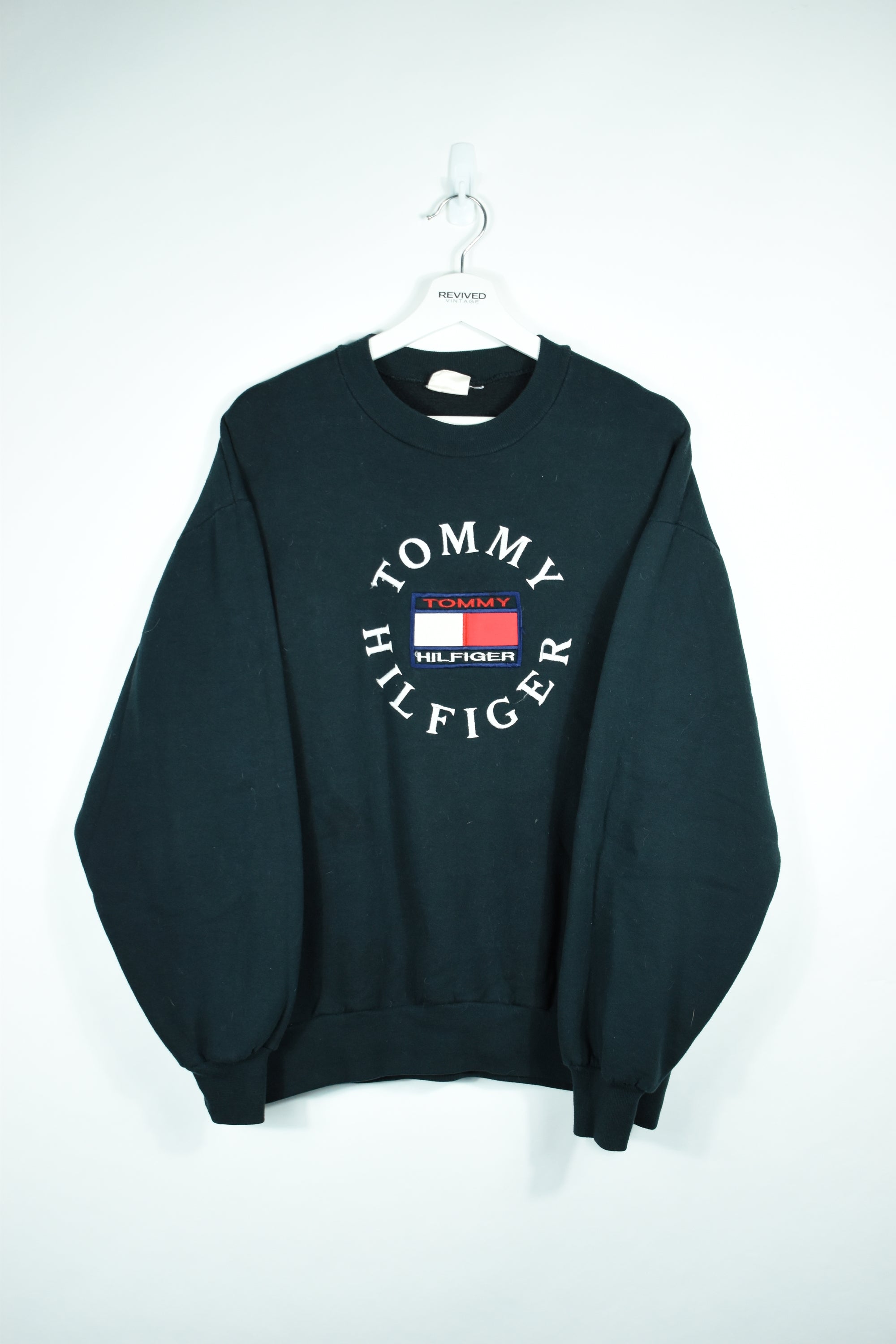 Vintage Tommy Hilfiger Embroidery Sweatshirt LARGE