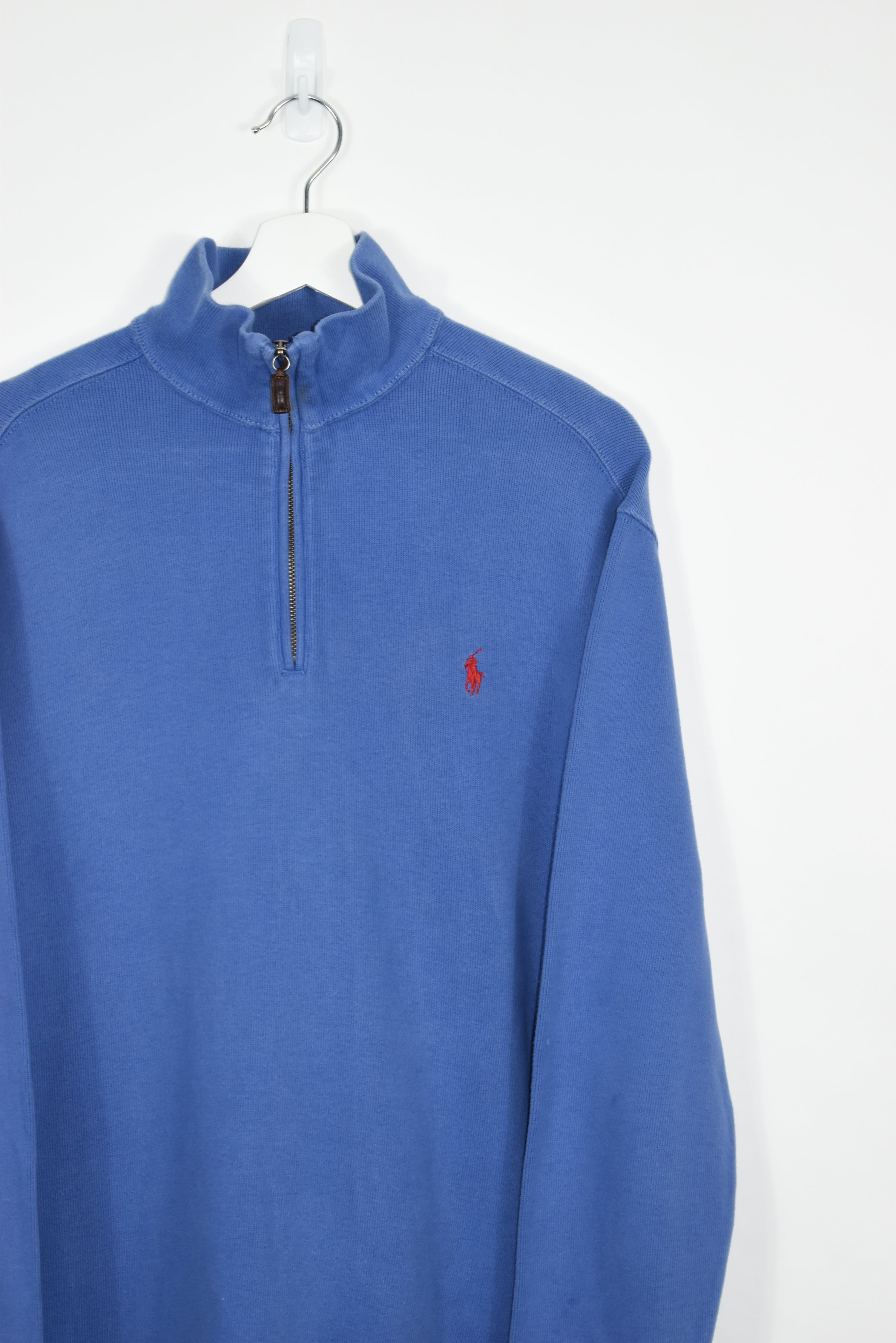 Vintage Ralph Lauren Baby Blue 1/4 Zip LARGE
