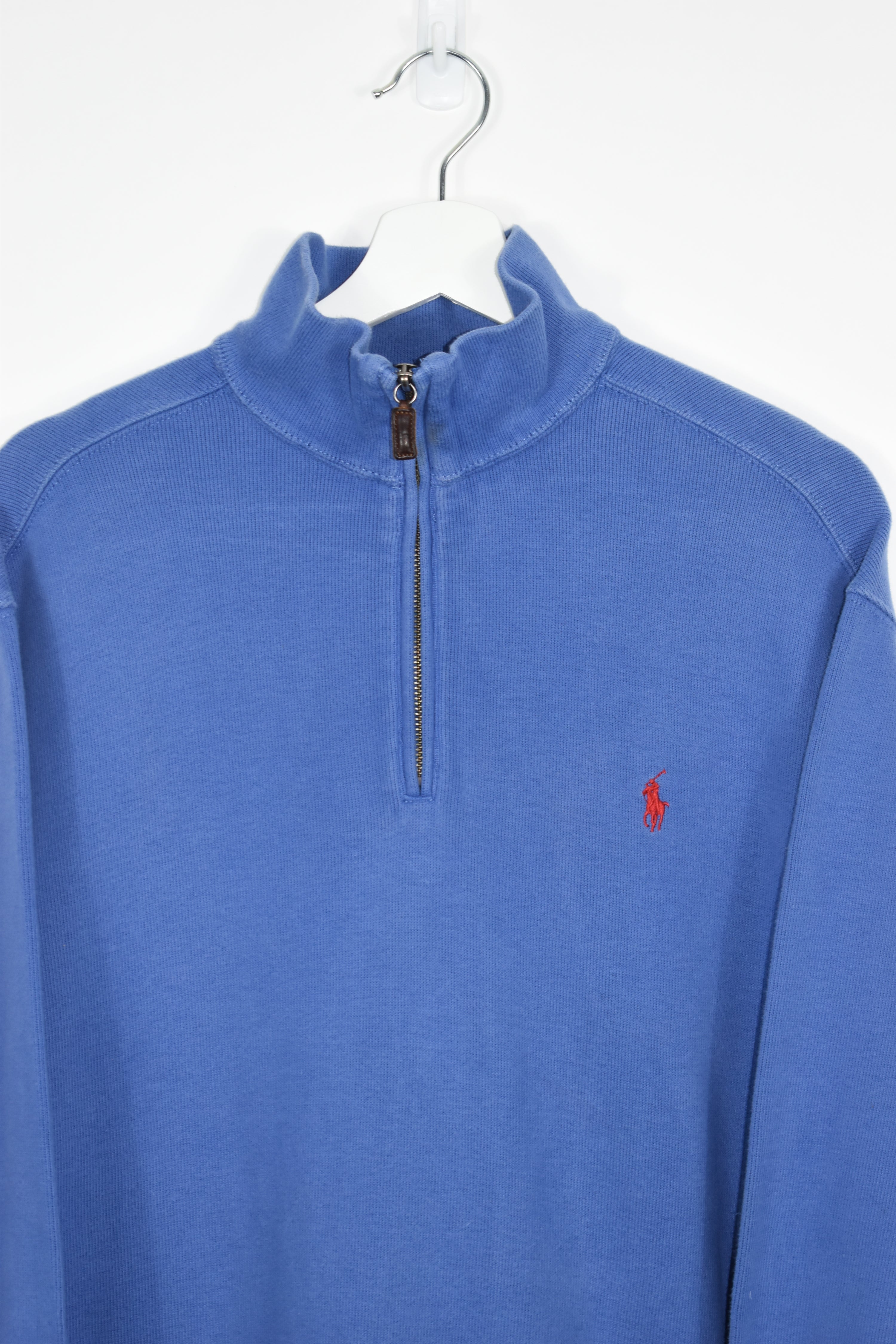 Vintage Ralph Lauren Baby Blue 1/4 Zip LARGE