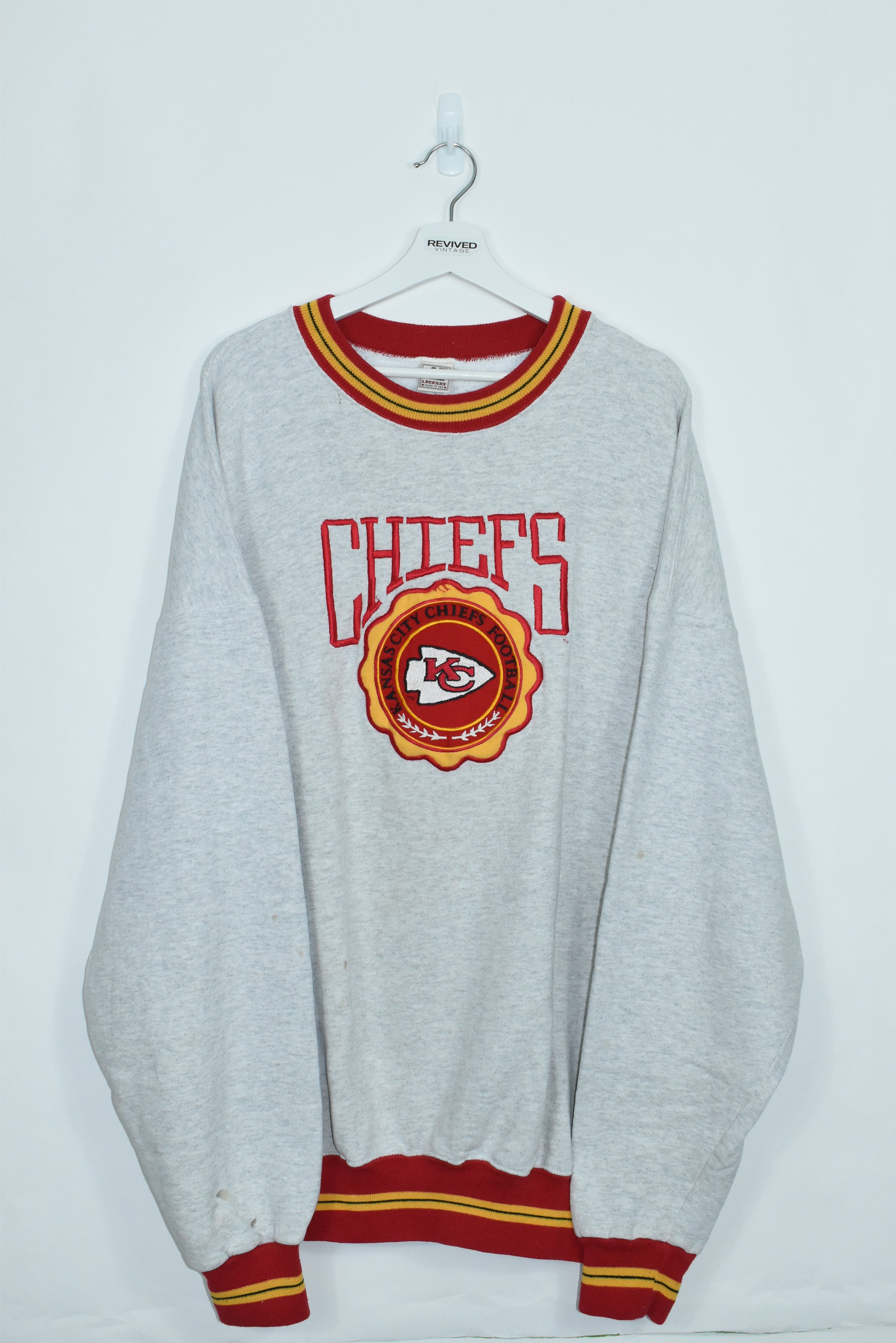 Vintage Kansas City Cheifs Embroidery Sweatshirt XXL