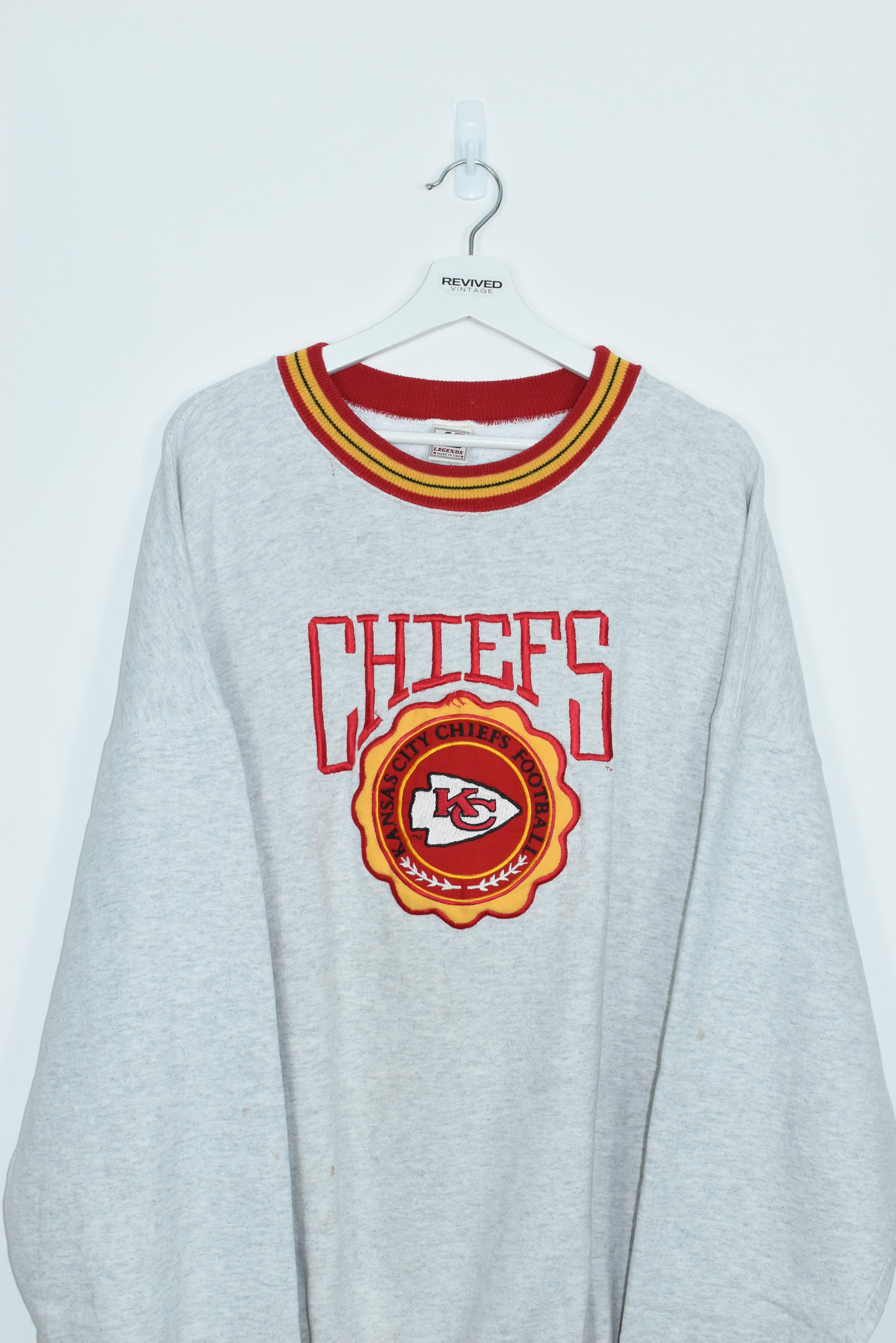 Vintage Kansas City Cheifs Embroidery Sweatshirt XXL