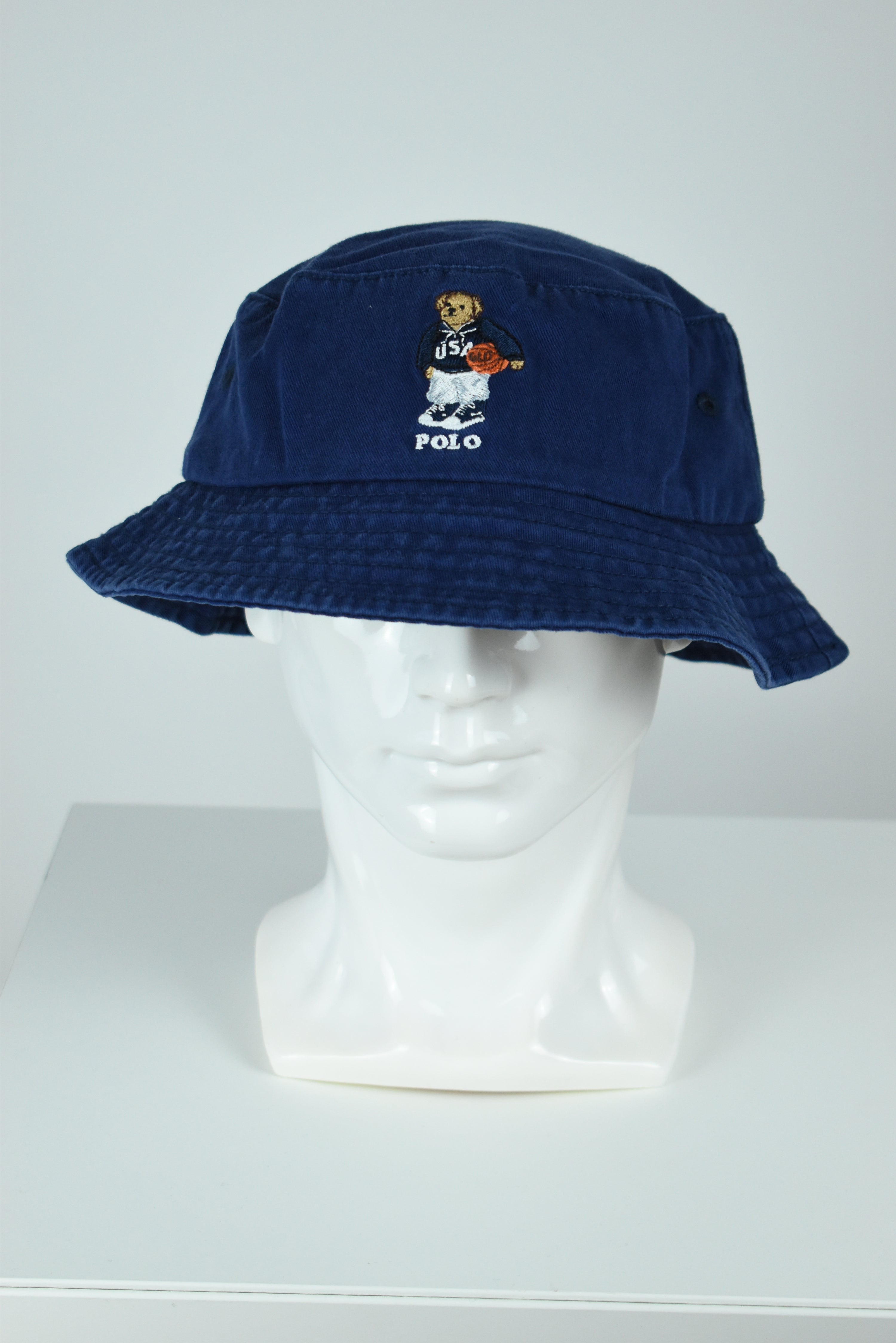 Navy ralph lauren bucket hat cheap
