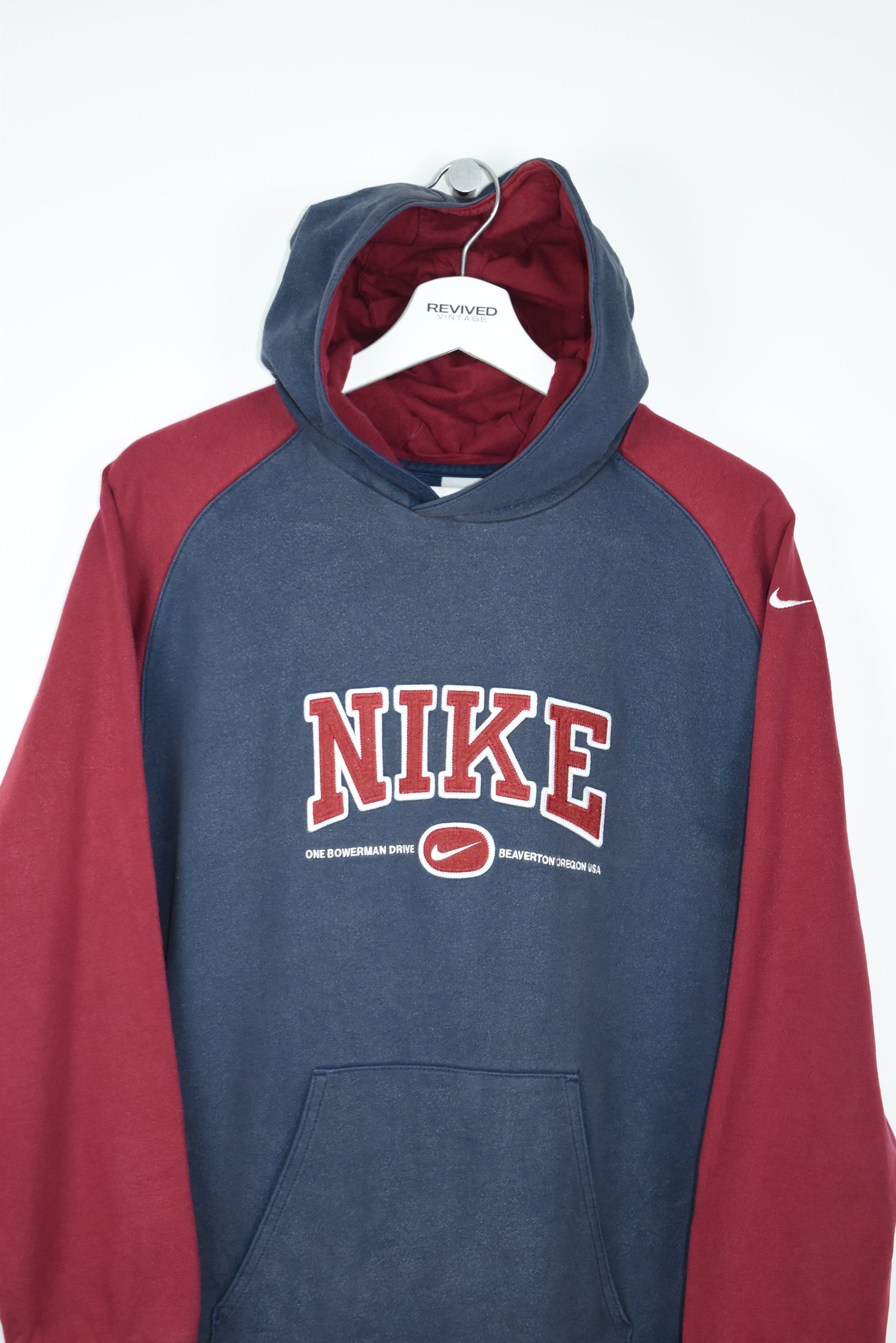 VINTAGE NIKE EMBROIDERY PUFF PRINT HOODIE SMALL