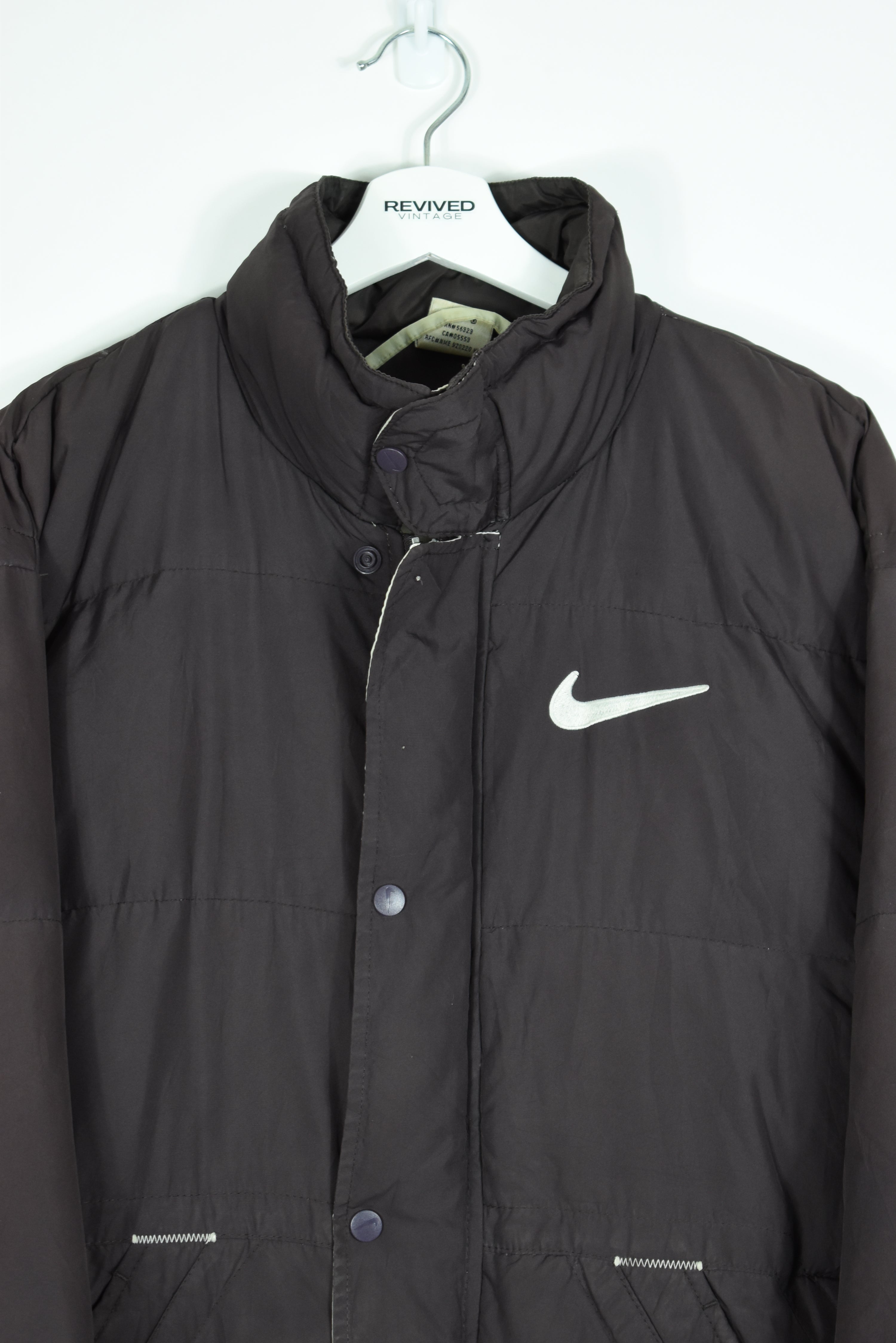 Vintage Nike Brown Embroidery Puffer Large (Baggy)