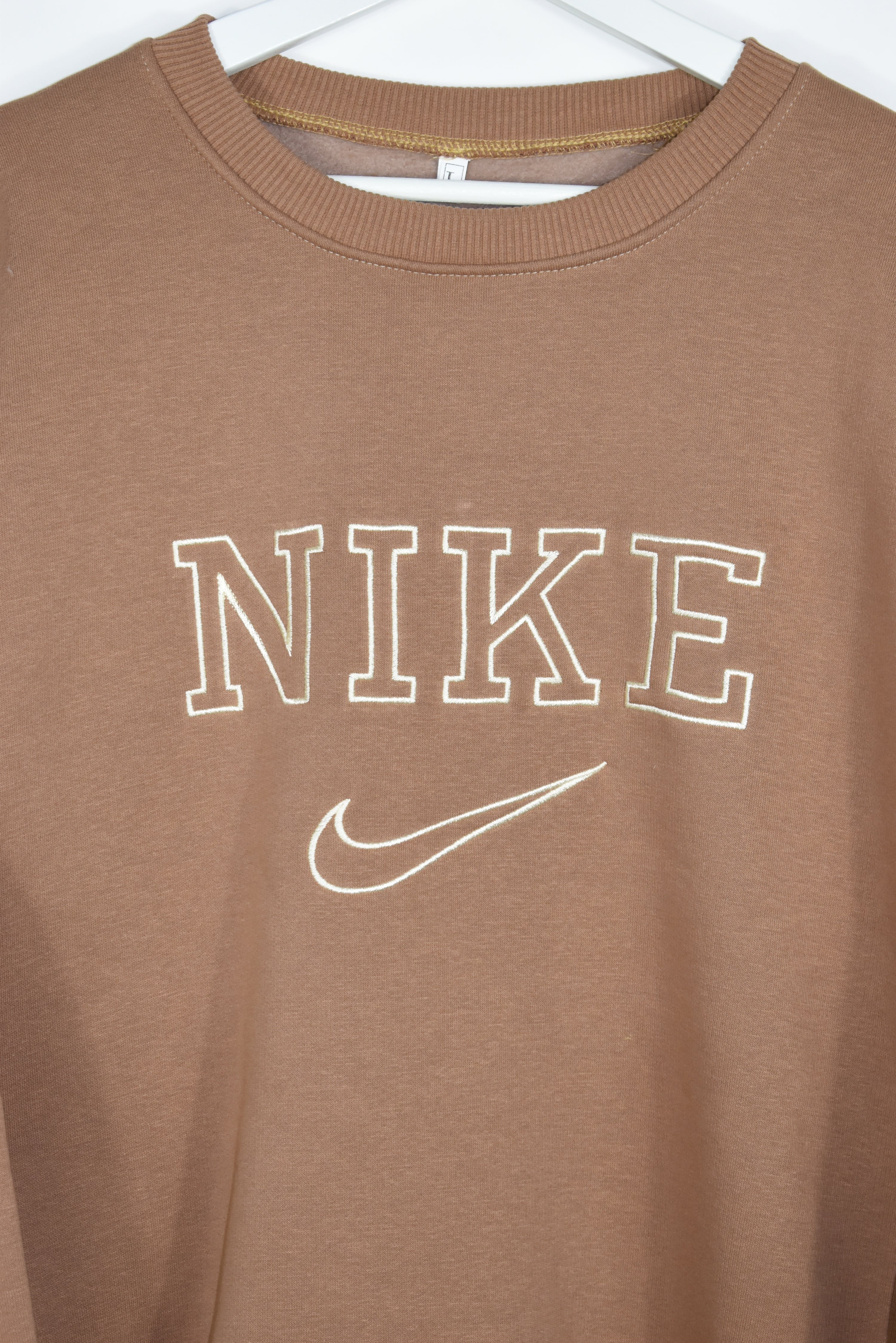 Vintage Nike Brown Bootleg Sweatshirt Medium