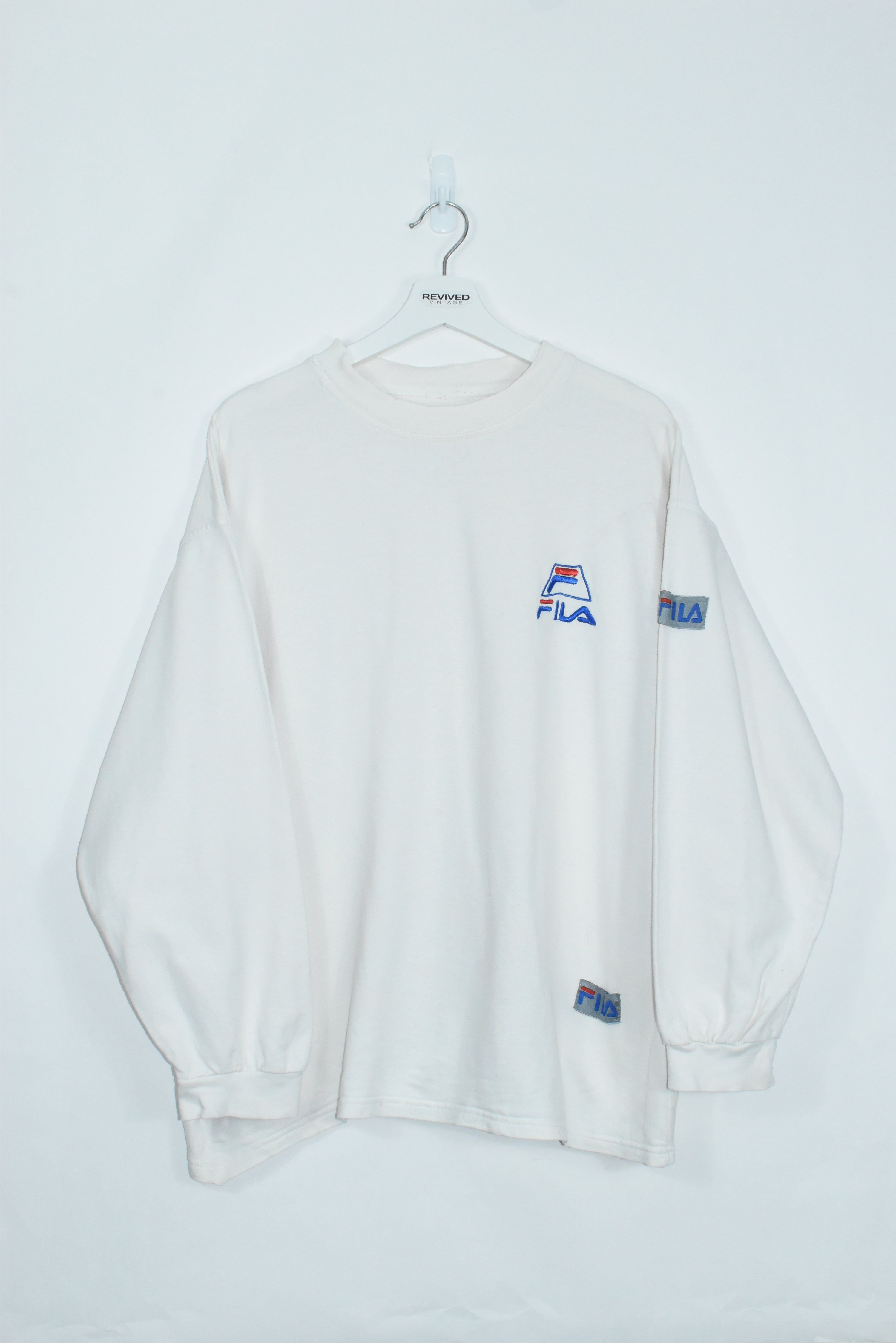 Vintage Fila Embroidery Small Logo Sweatshirt Medium