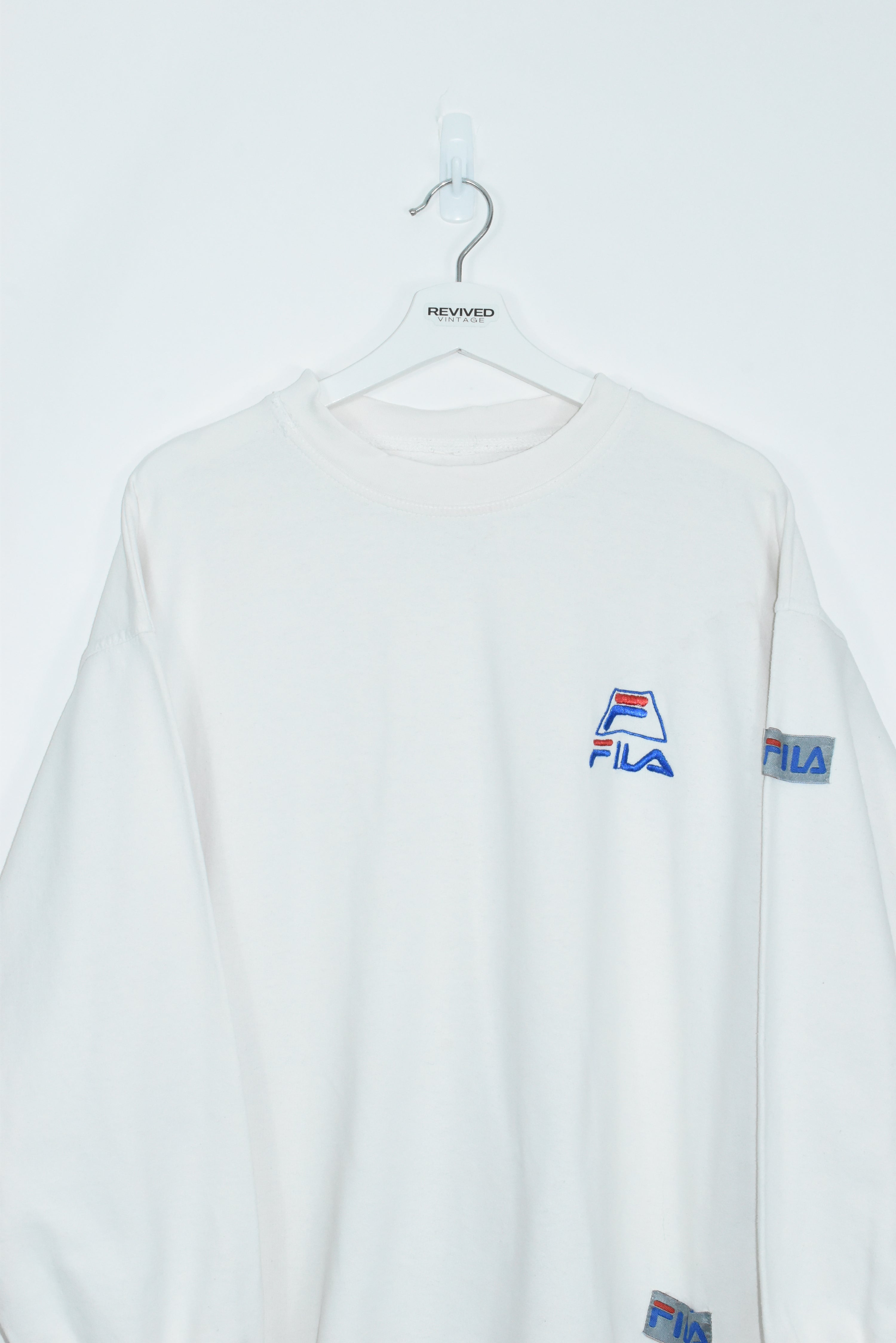 Vintage Fila Embroidery Small Logo Sweatshirt Medium